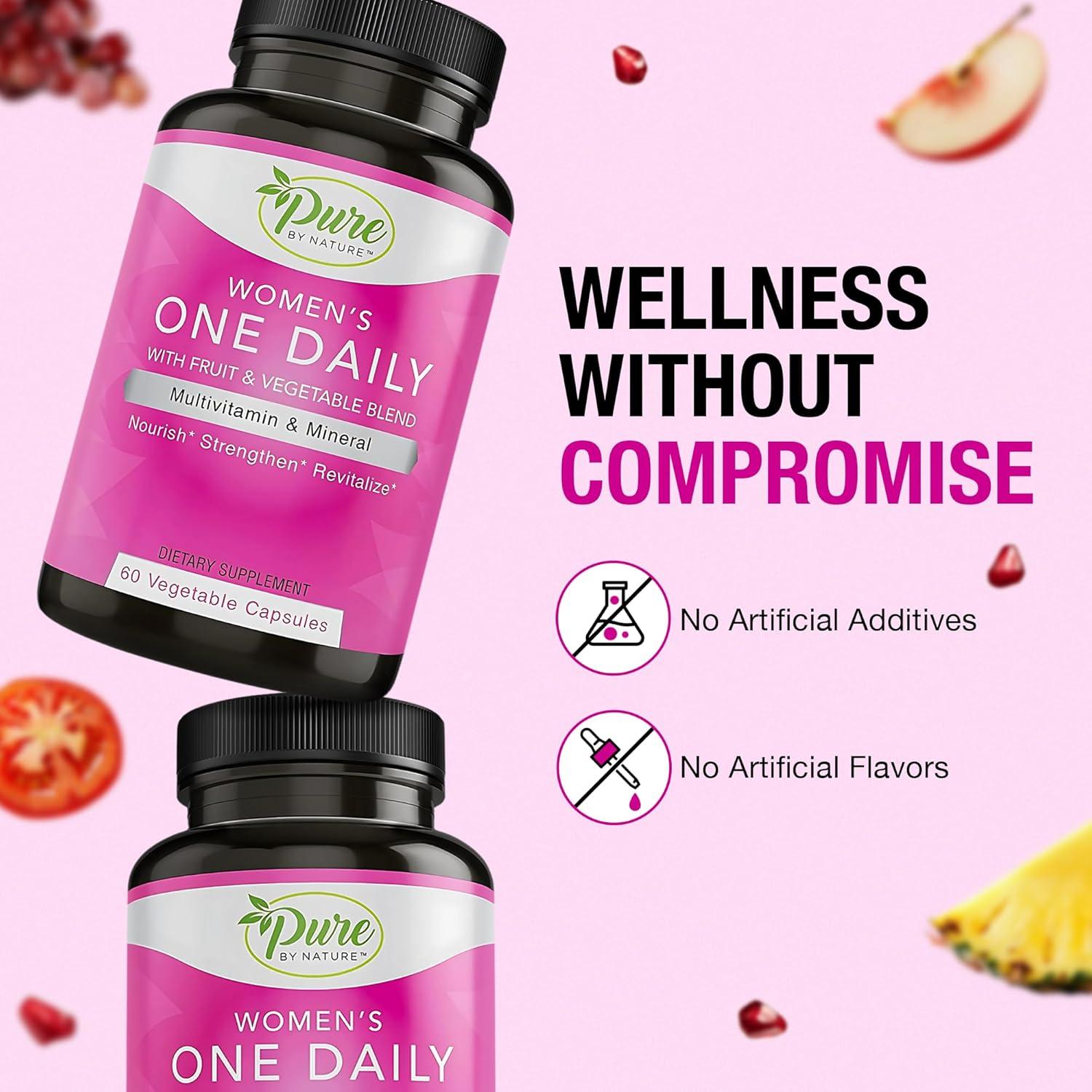 Multivitamina Diaria para Mujeres Pure By Nature 60 Cápsulas