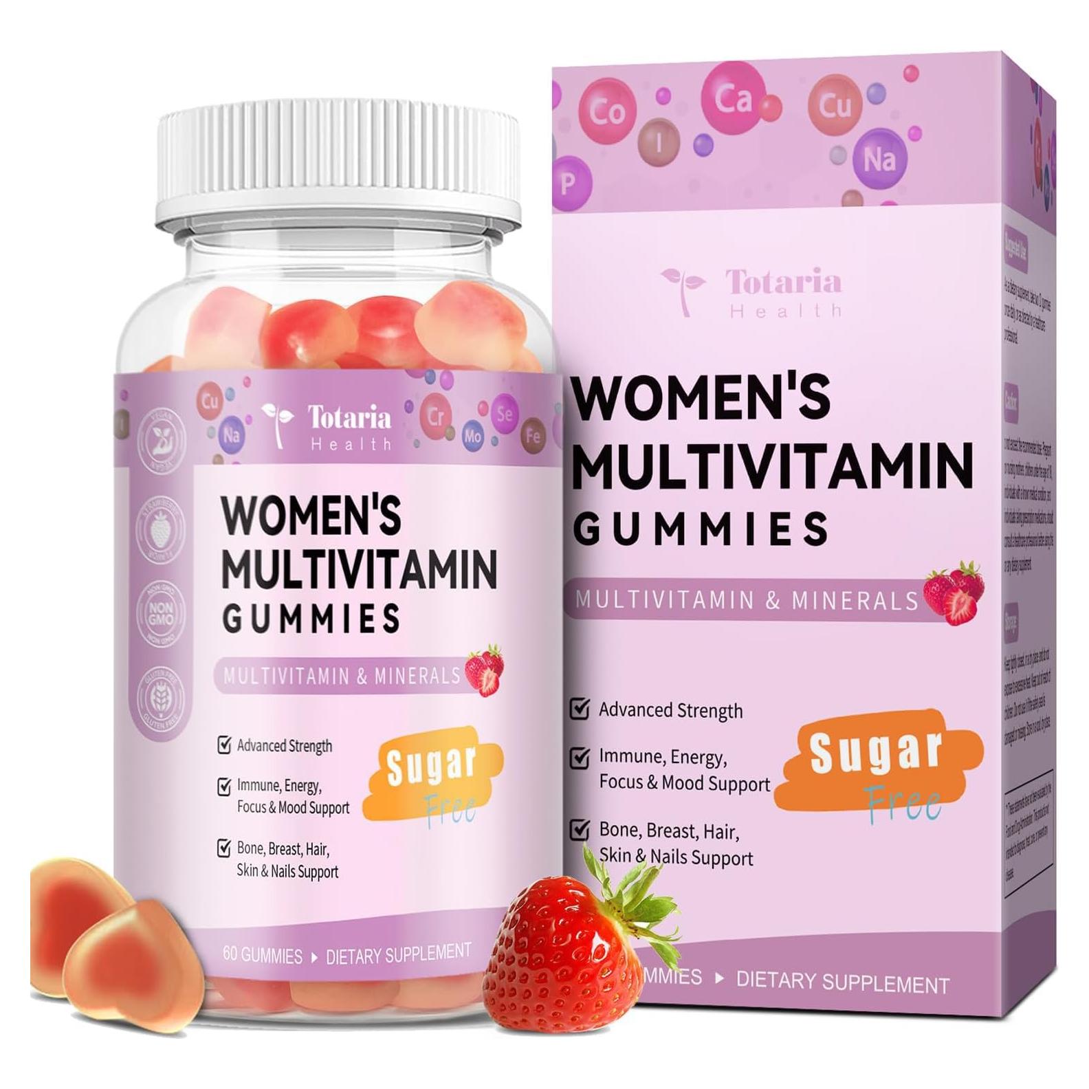 Gomitas Multivitamínicas Sin Azúcar Totaria 60 Unidades Fresa