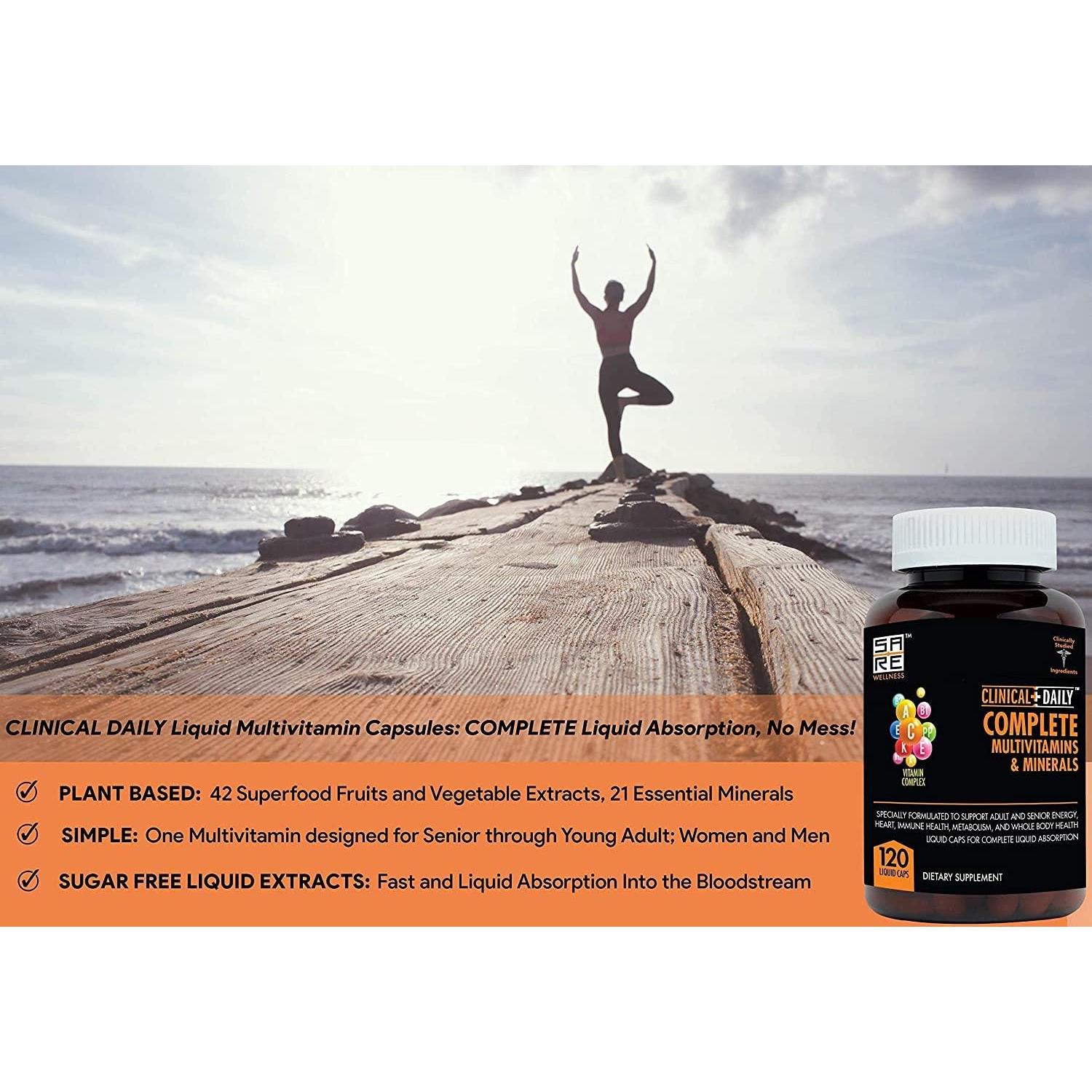 Multivitamínico Completo Clinical Daily 120 Cápsulas Líquidas