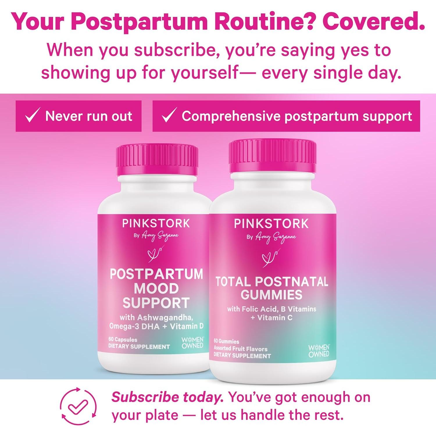 Gomitas Postnatales Pink Stork - Multivitamínico 60 Unidades