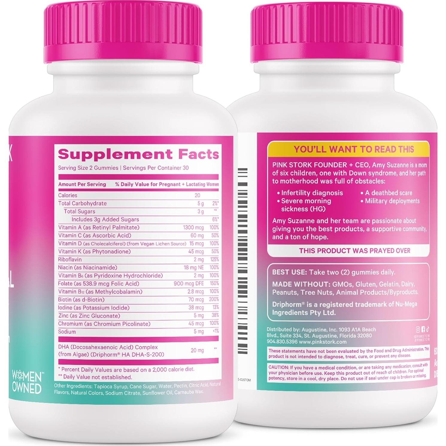 Gomitas Postnatales Pink Stork - Multivitamínico 60 Unidades