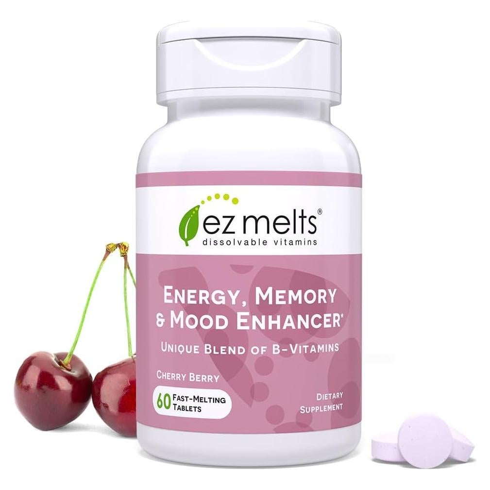 EZ Melts Energía Disoluble Sin Azúcar - Vitaminas B 60 Unidades