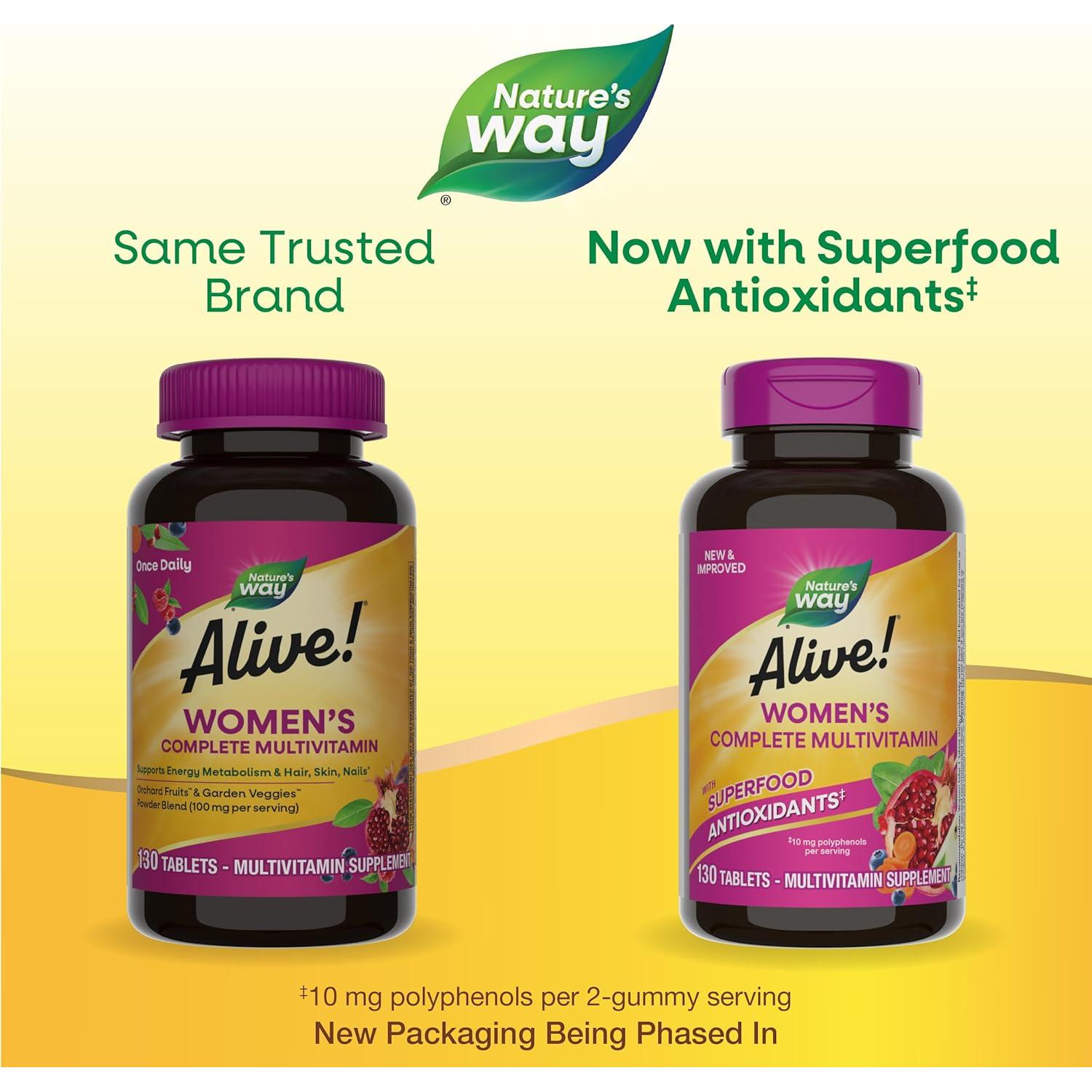 Multivitamina Completa Diaria para Mujeres Nature's Way 130 Tabletas