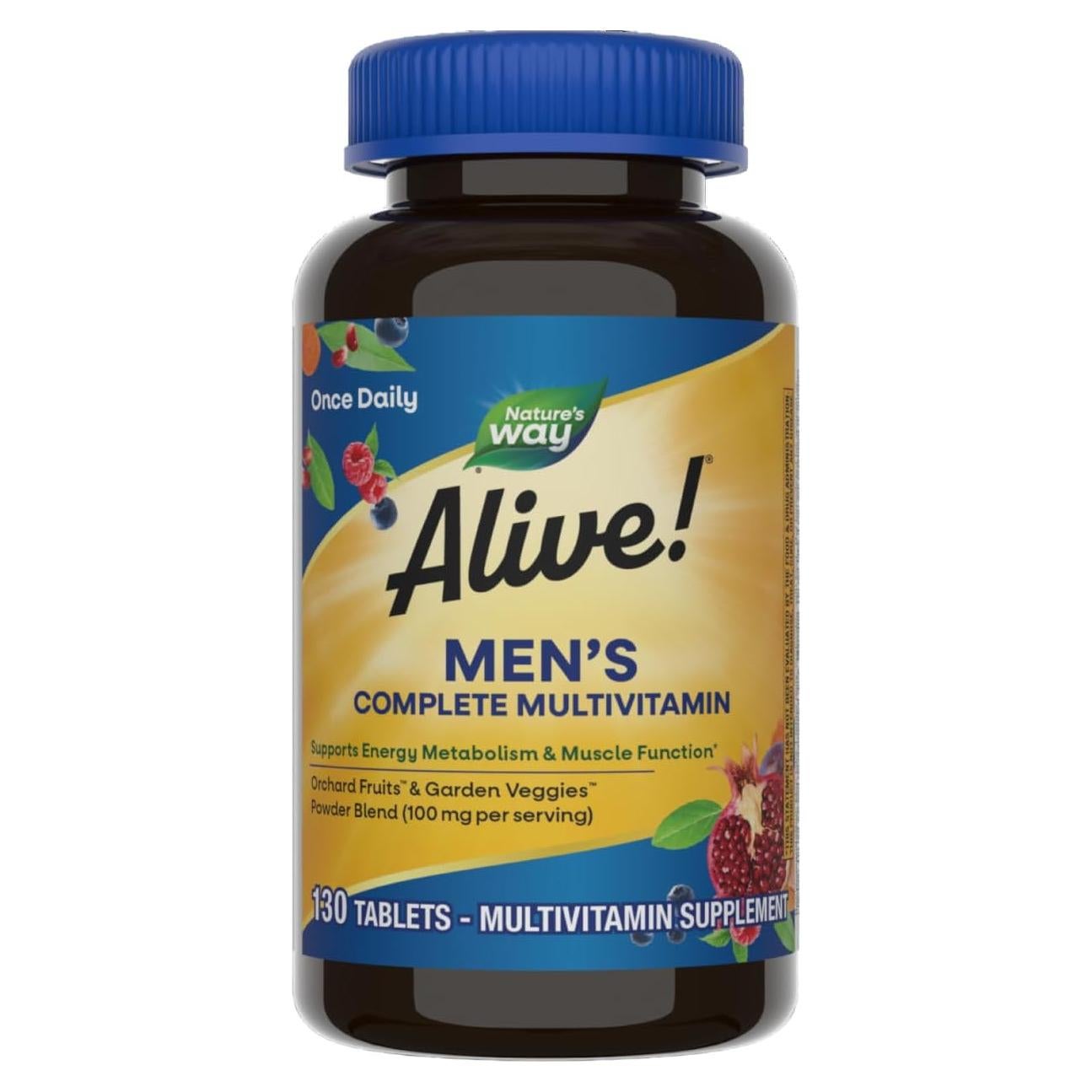 Multivitamina Completa para Hombres Nature's Way Alive! 130 Tabletas