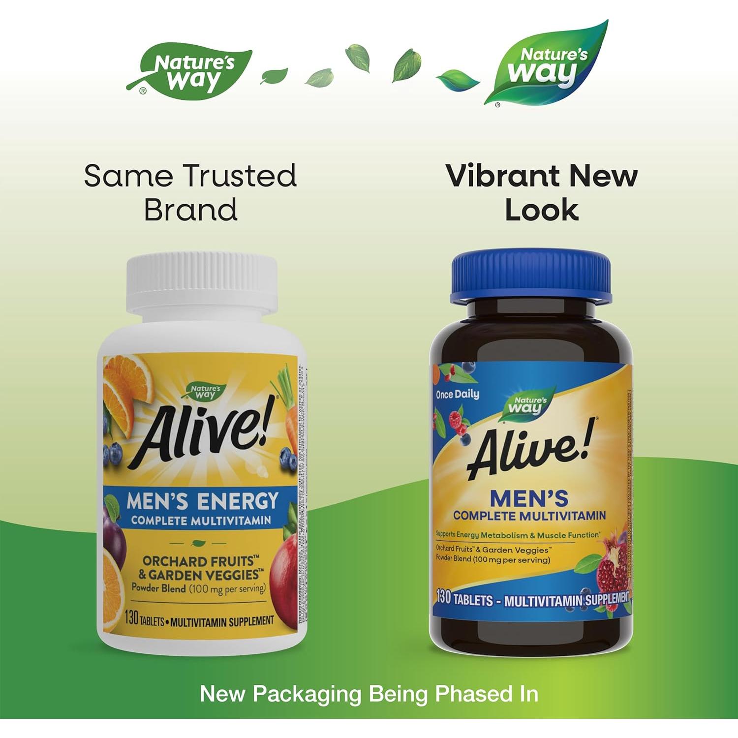 Multivitamina Completa para Hombres Nature's Way Alive! 130 Tabletas