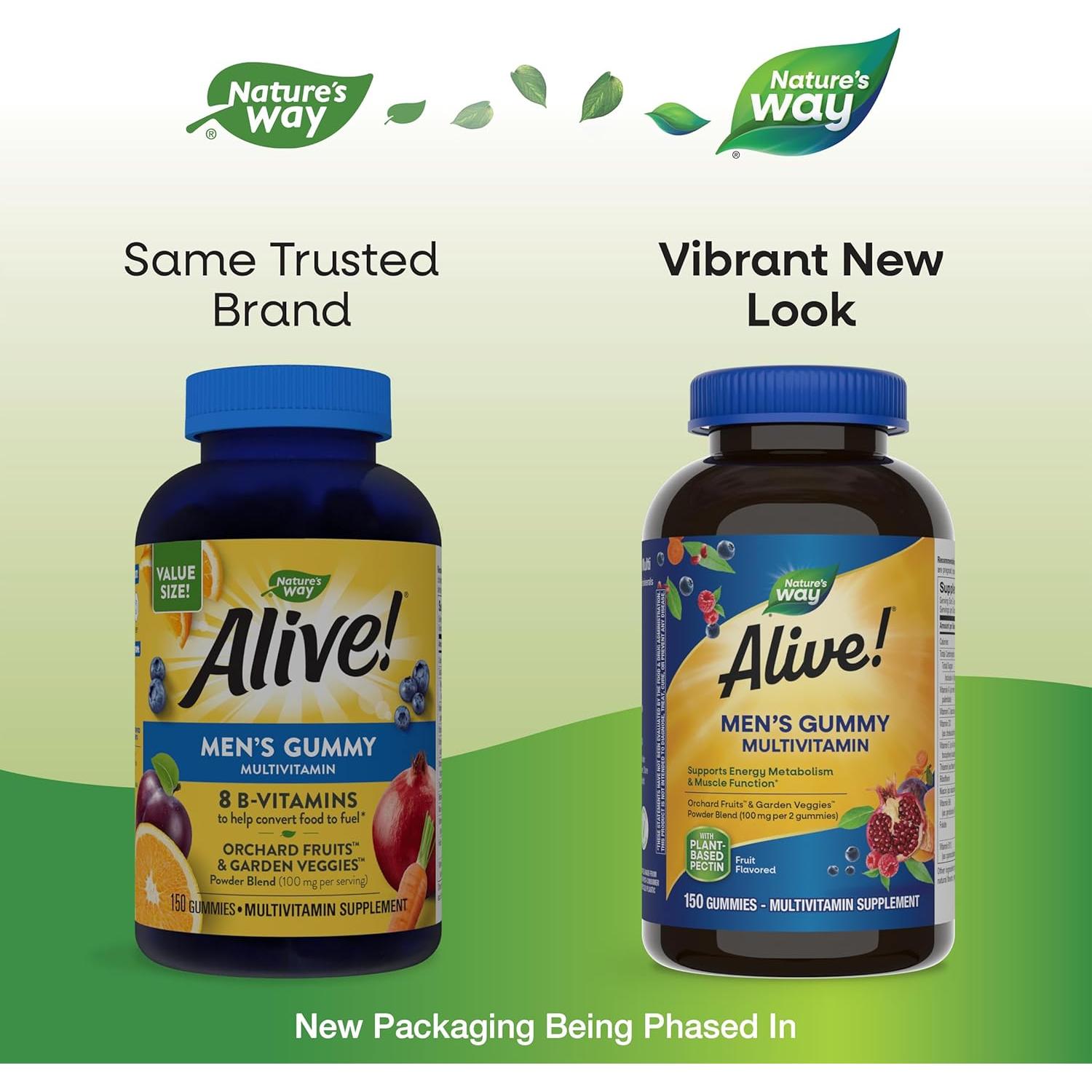 Multivitaminas Gummy Nature's Way Alive! para Hombres 150 G