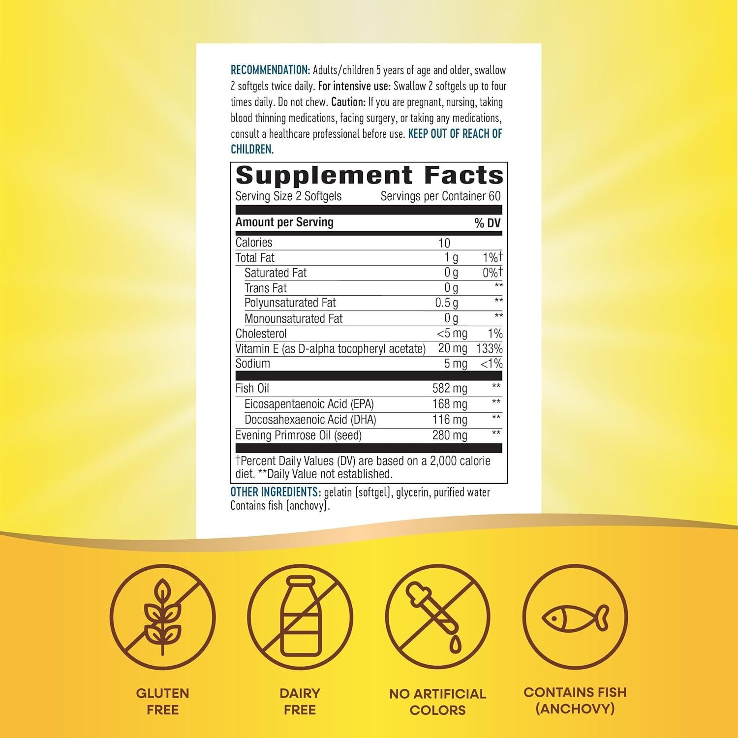 Mezcla EFA Nature's Way para Niños 120 Gelatinas Omega 3