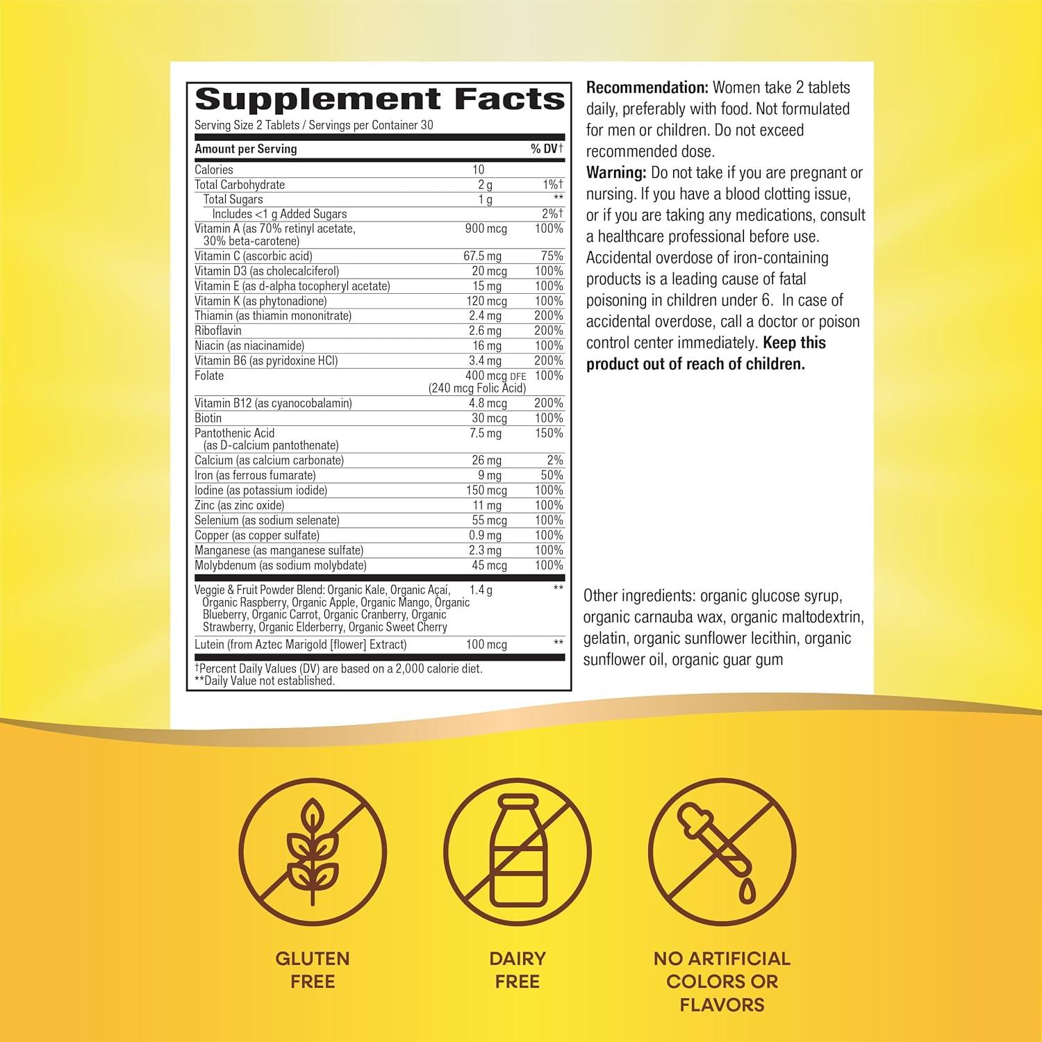 Multivitamina para Mujeres Nature's Way Alive! 60 Tabletas