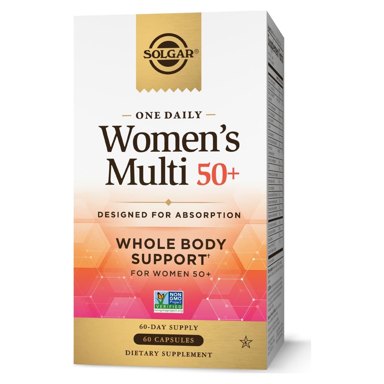 Solgar One Daily Multivitamínico Vegano 50+ 60 Cápsulas