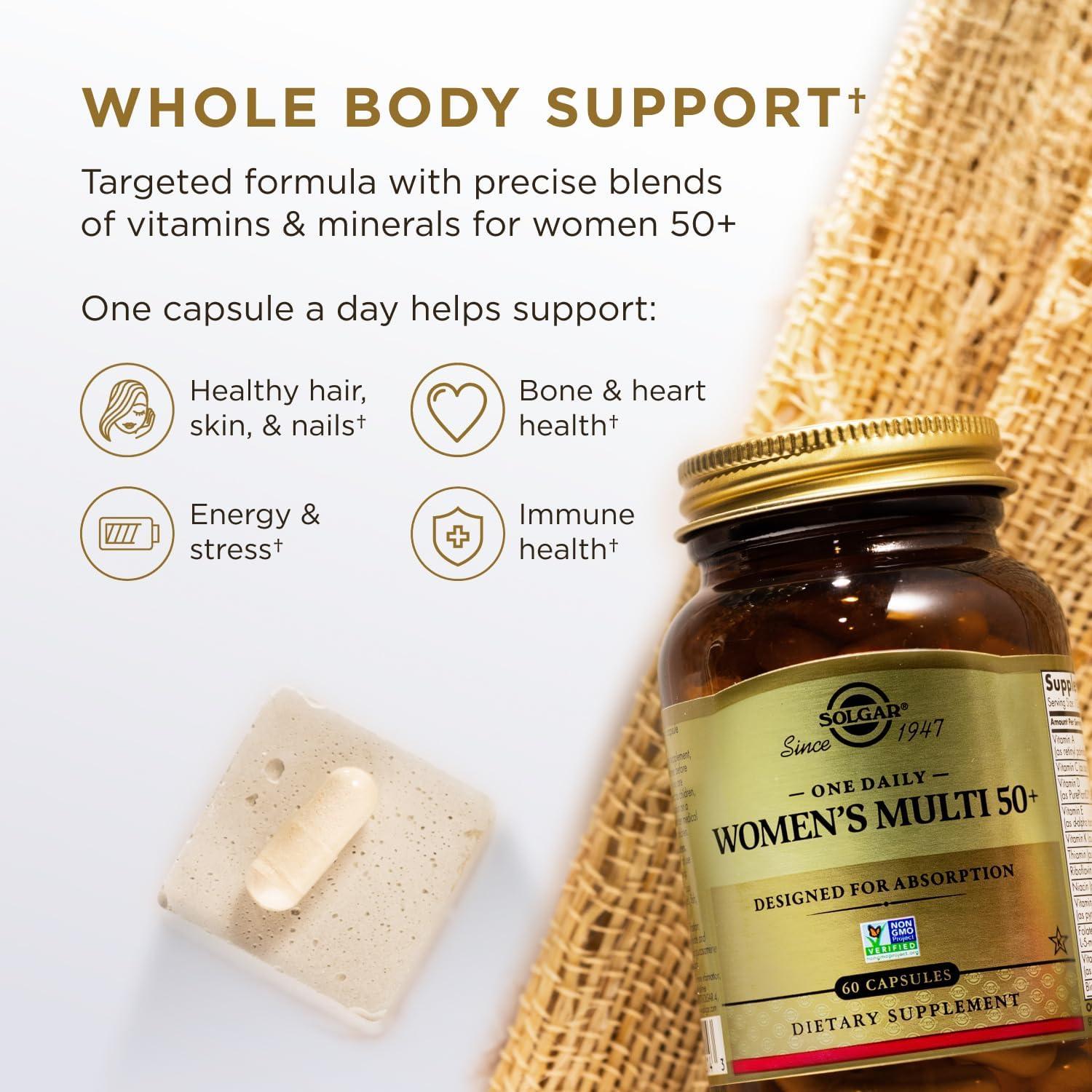 Solgar One Daily Multivitamínico Vegano 50+ 60 Cápsulas