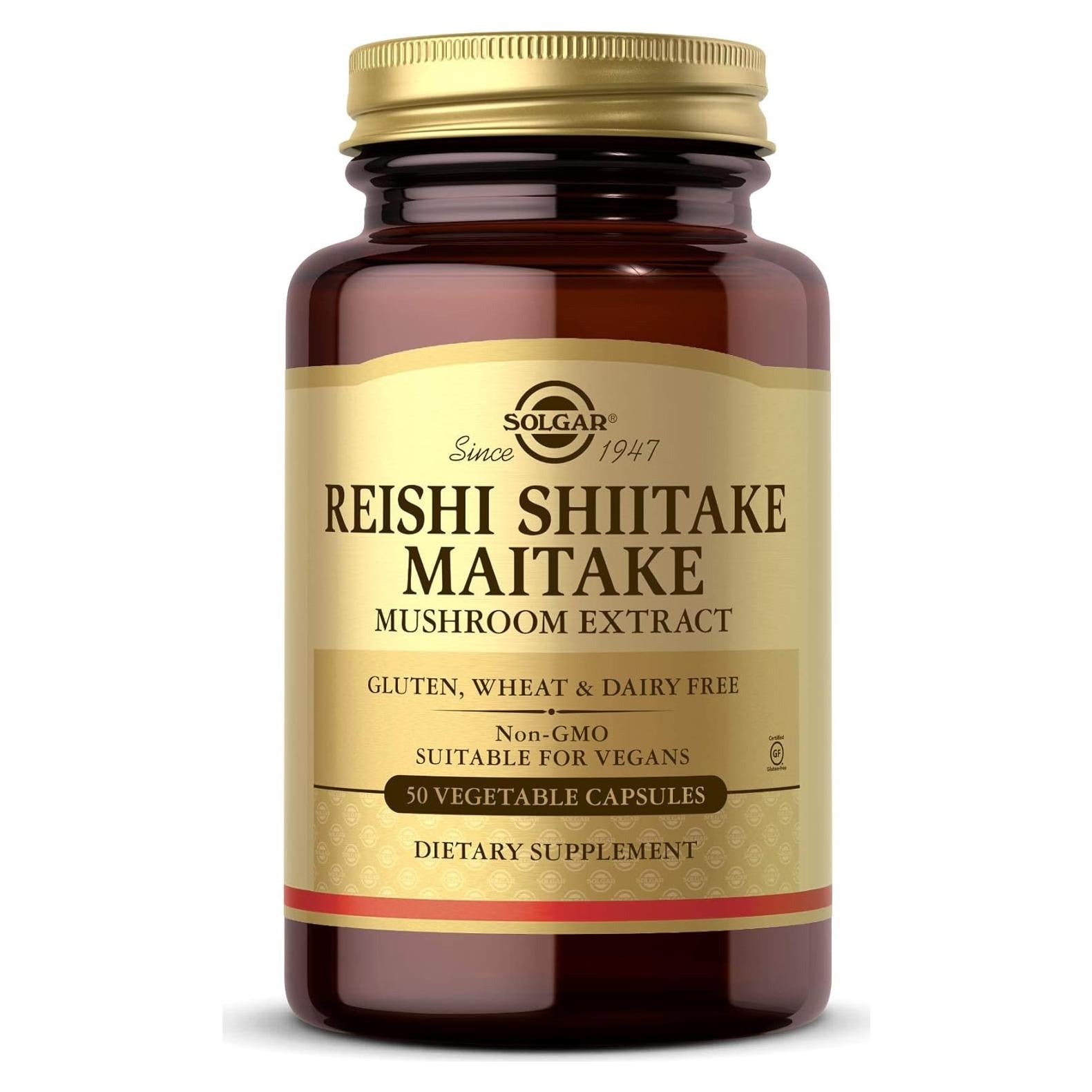 Complejo Multi-Hongo Solgar 50 Cápsulas Veganas - Reishi, Shiitake, Maitake