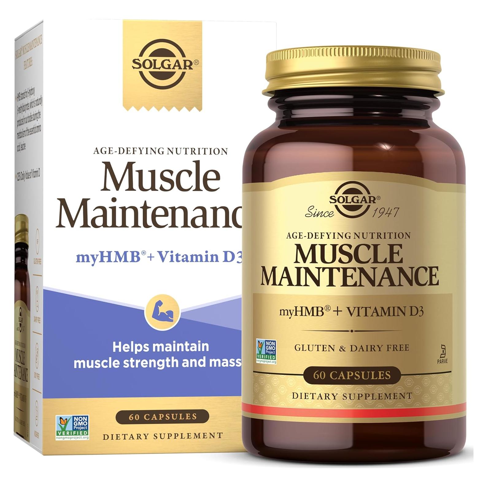 Suplemento Muscular Solgar con HMB y Vitamina D - 20 Porciones