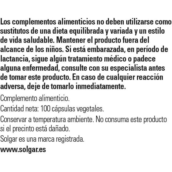 Vitamina D3 Solgar 55 mcg 100 Cápsulas Vegetales - Inmunidad y Huesos