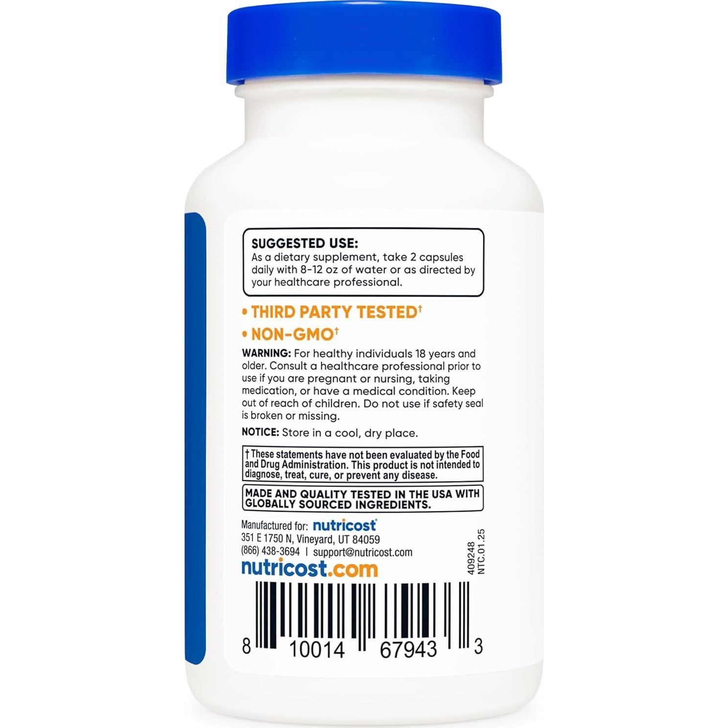 Multivitamina Nutricost para Hombres 120 Cápsulas - Vitaminas y Minerales