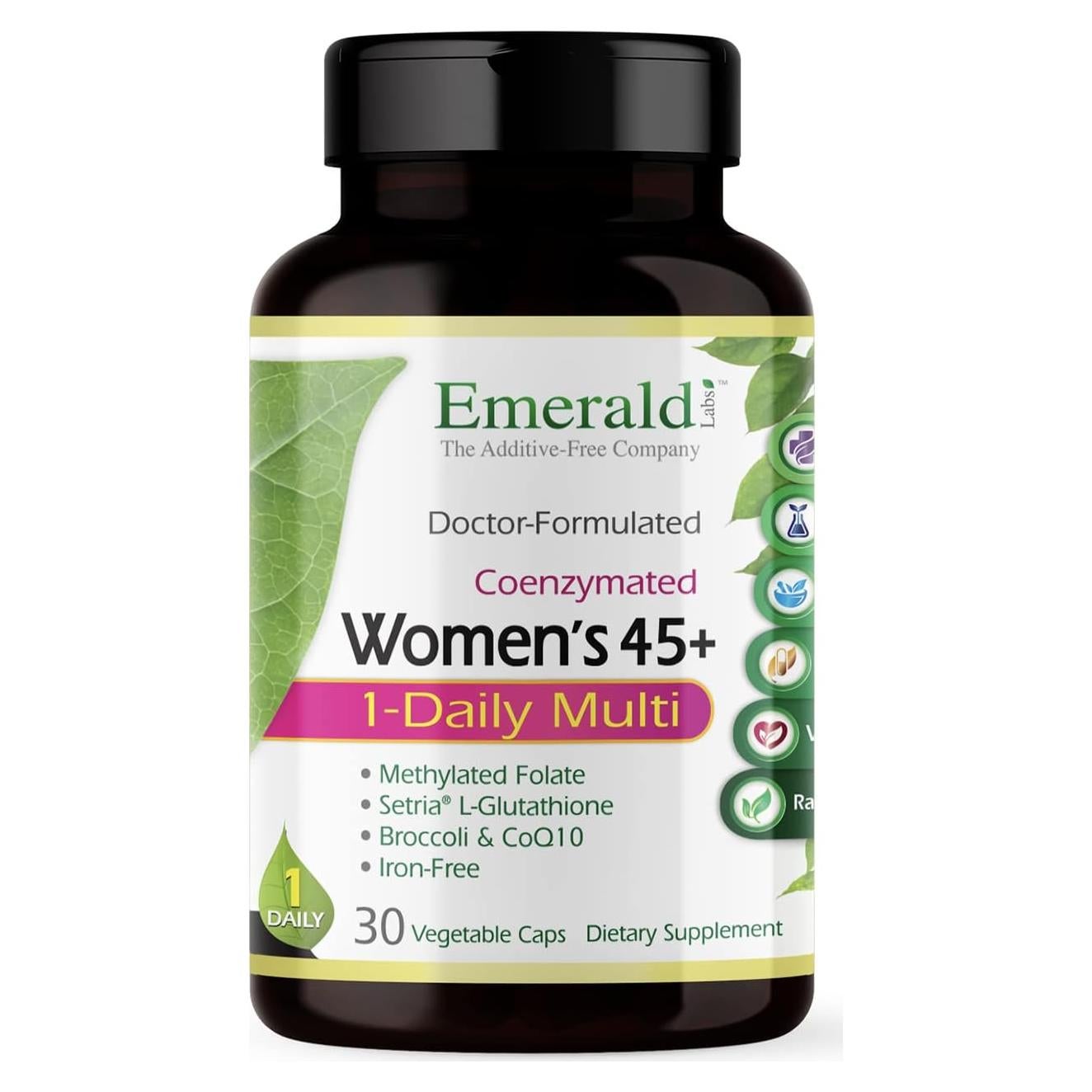 Multivitamina Diaria 1 Emerald Labs para Mujeres 45+ - 30 Cápsulas Vegetales