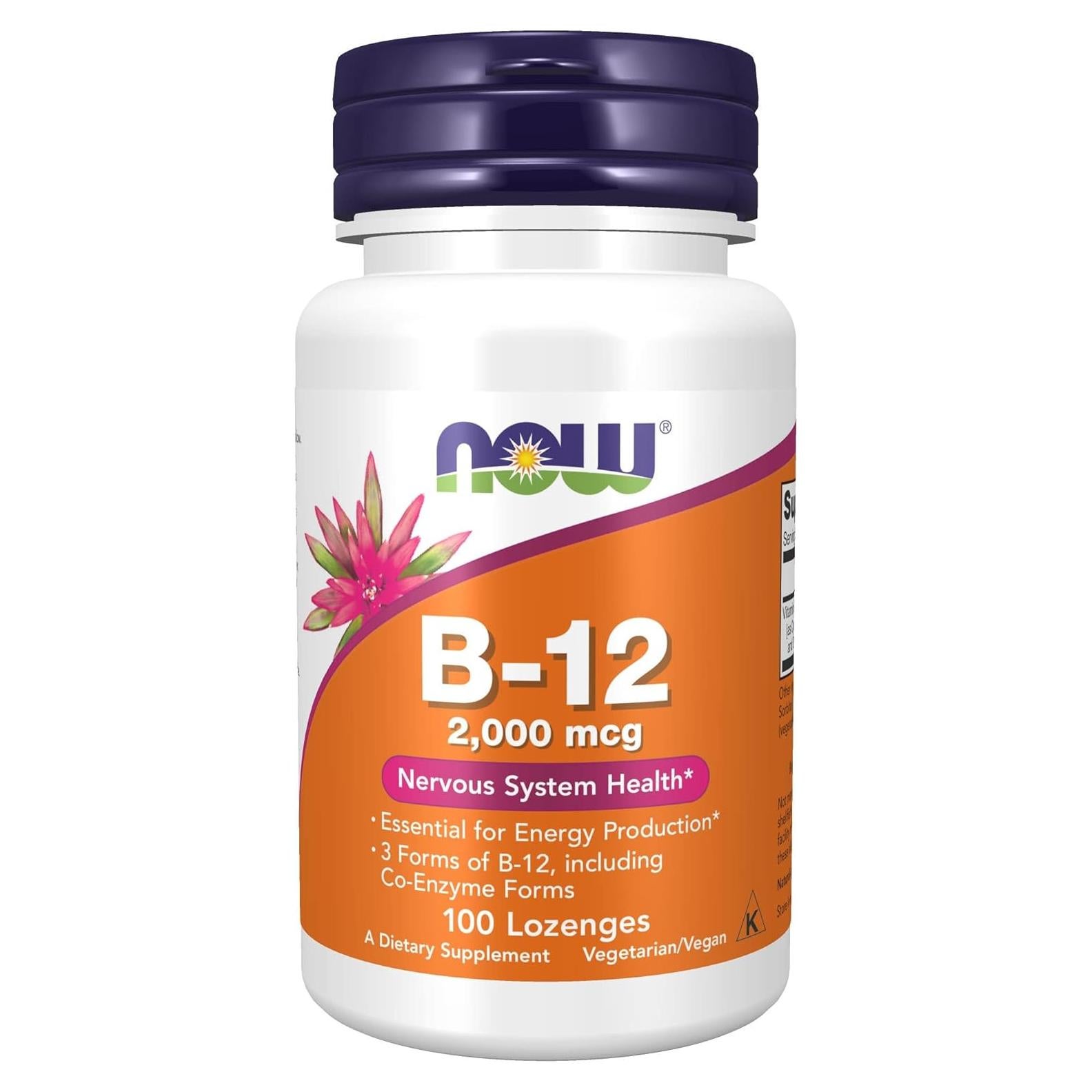 Suplemento de Vitamina B-12 NOW Foods 2000 mcg 100 Pastillas