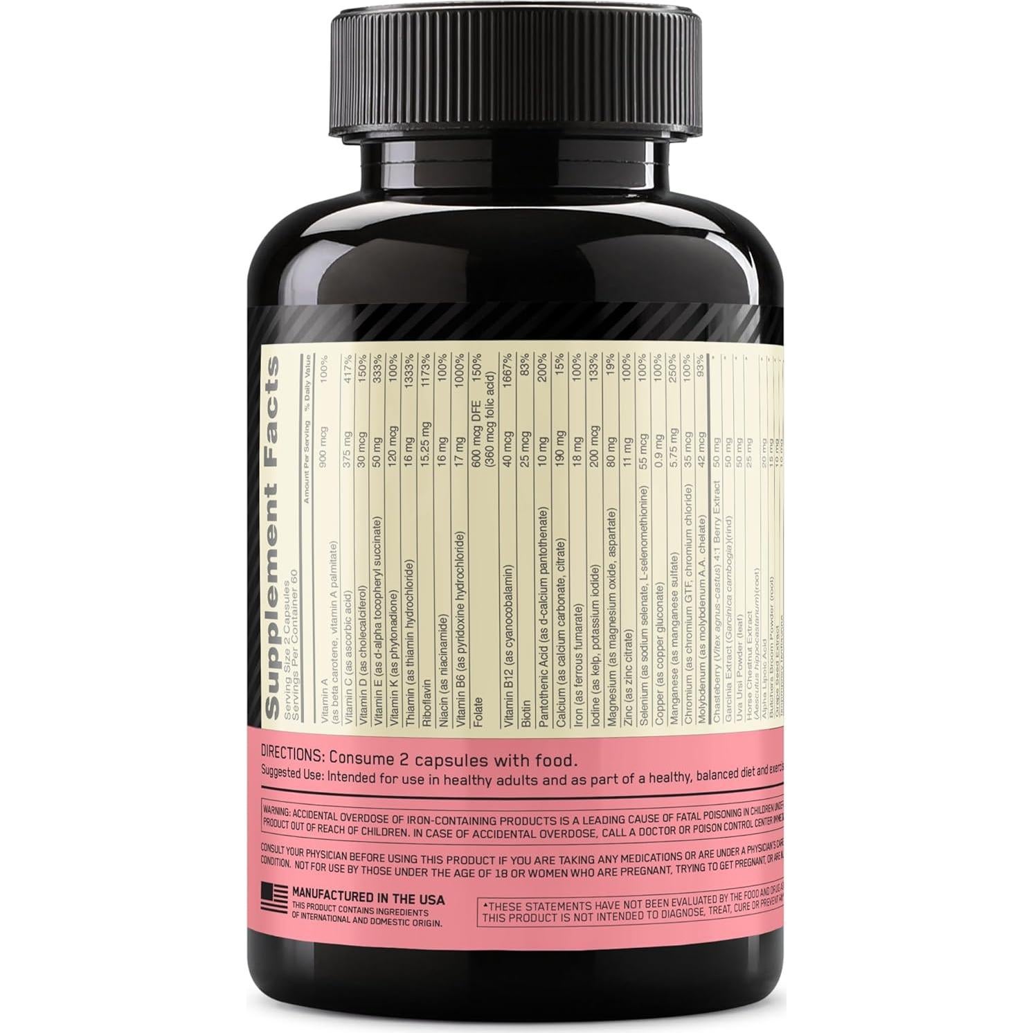 Optimum Nutrition Opti-Mujeres Multivitamínico 120 Cápsulas