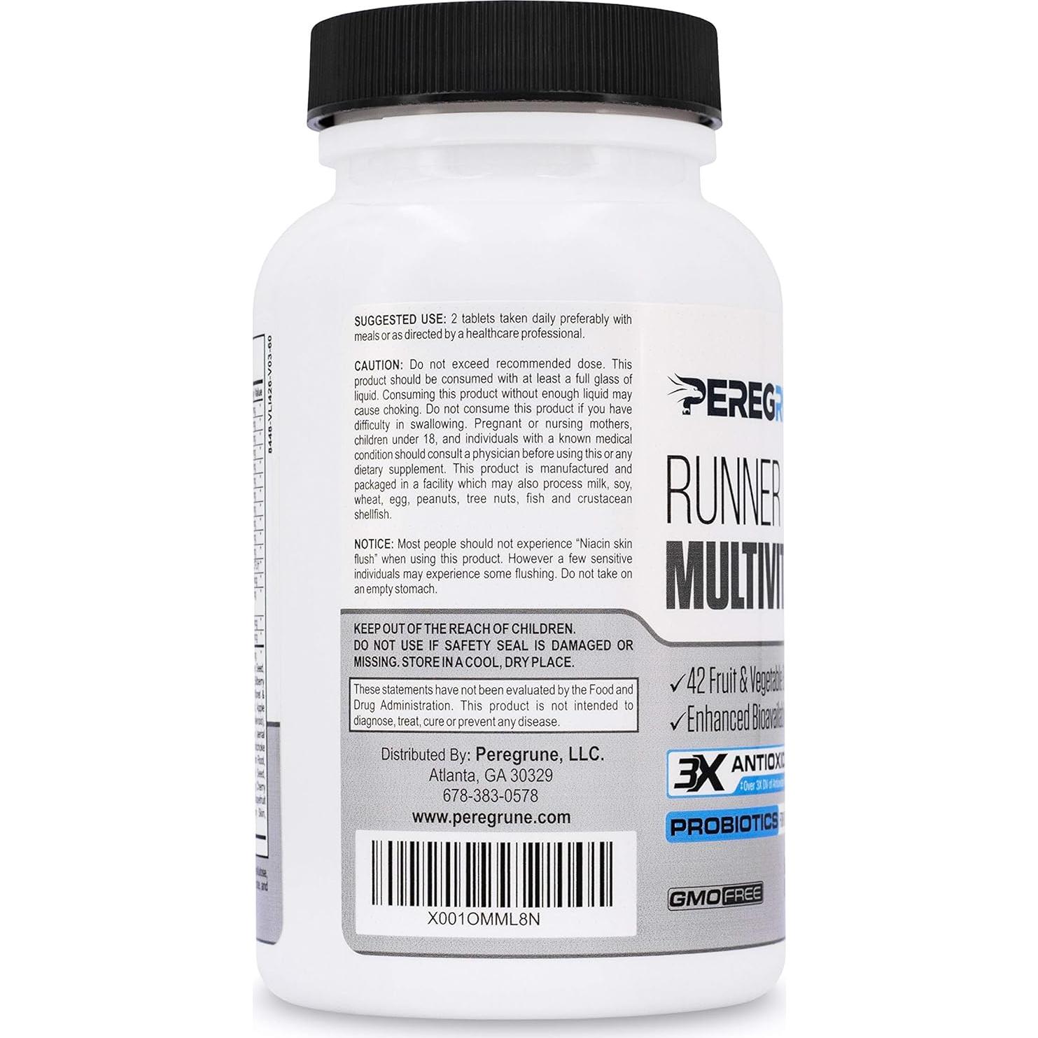 Multivitamina para Corredores Peregrune - 60 Cápsulas Veganas