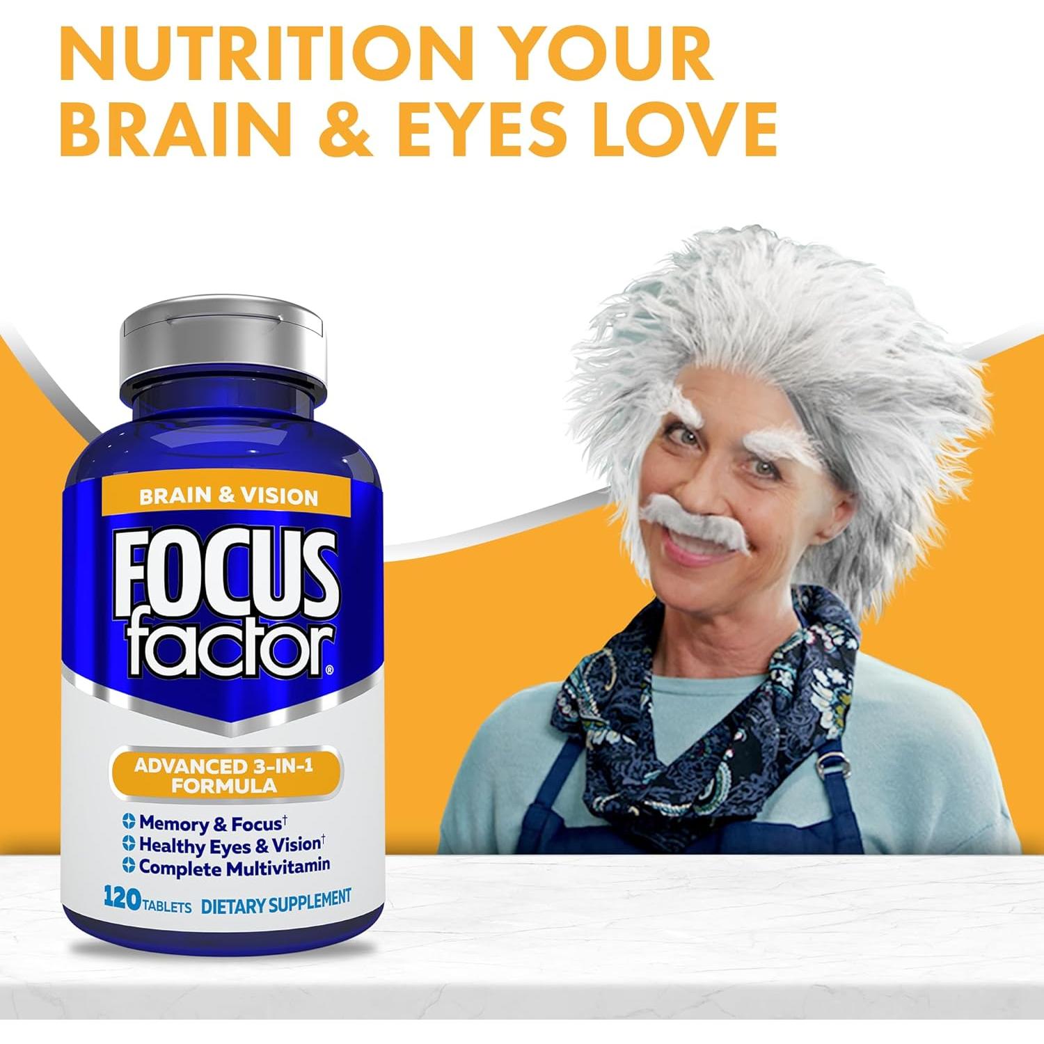 Suplemento Focus Factor Cerebro y Visión 120 unidades - Luteína y Zeaxantina