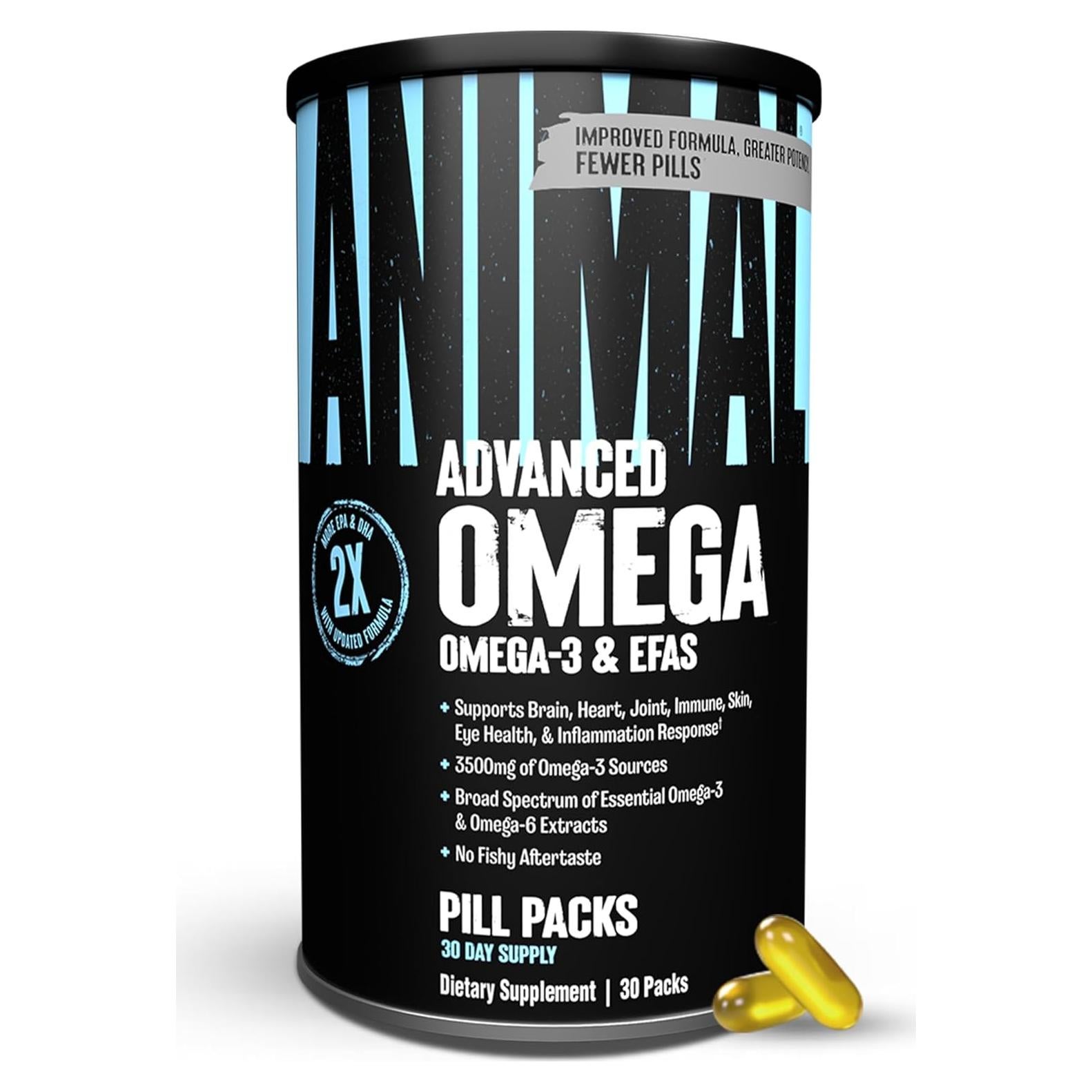 Suplemento Ácidos Grasos Esenciales Omega Animal 3500mg 30 Porciones