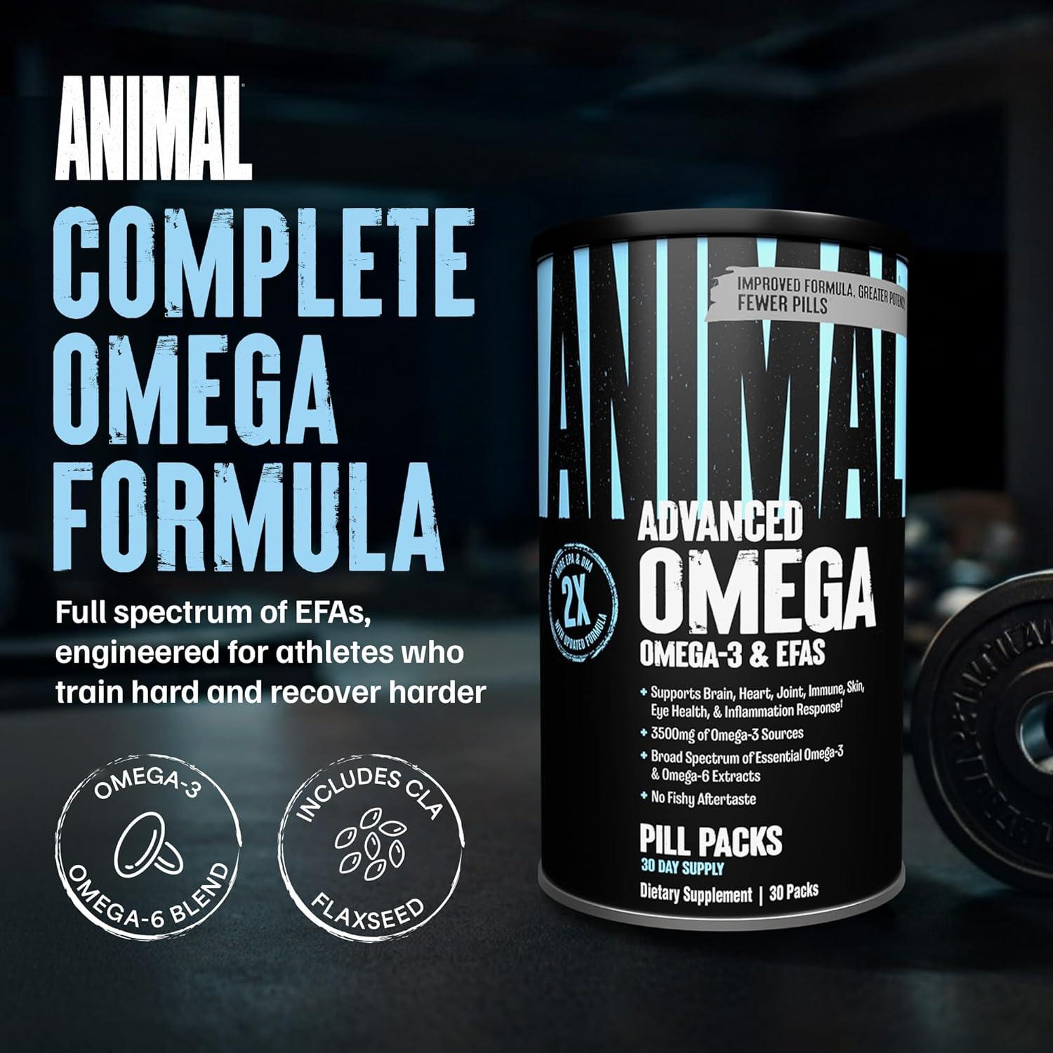 Suplemento Ácidos Grasos Esenciales Omega Animal 3500mg 30 Porciones