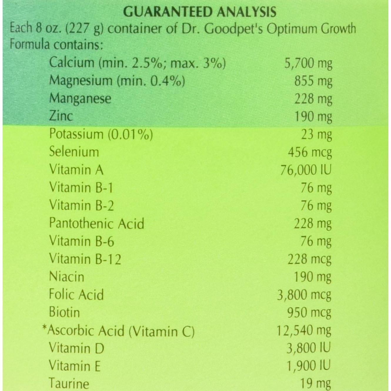 Suplemento Multivitamínico en Polvo Dr. Goodpet para Gatitos y Cachorros
