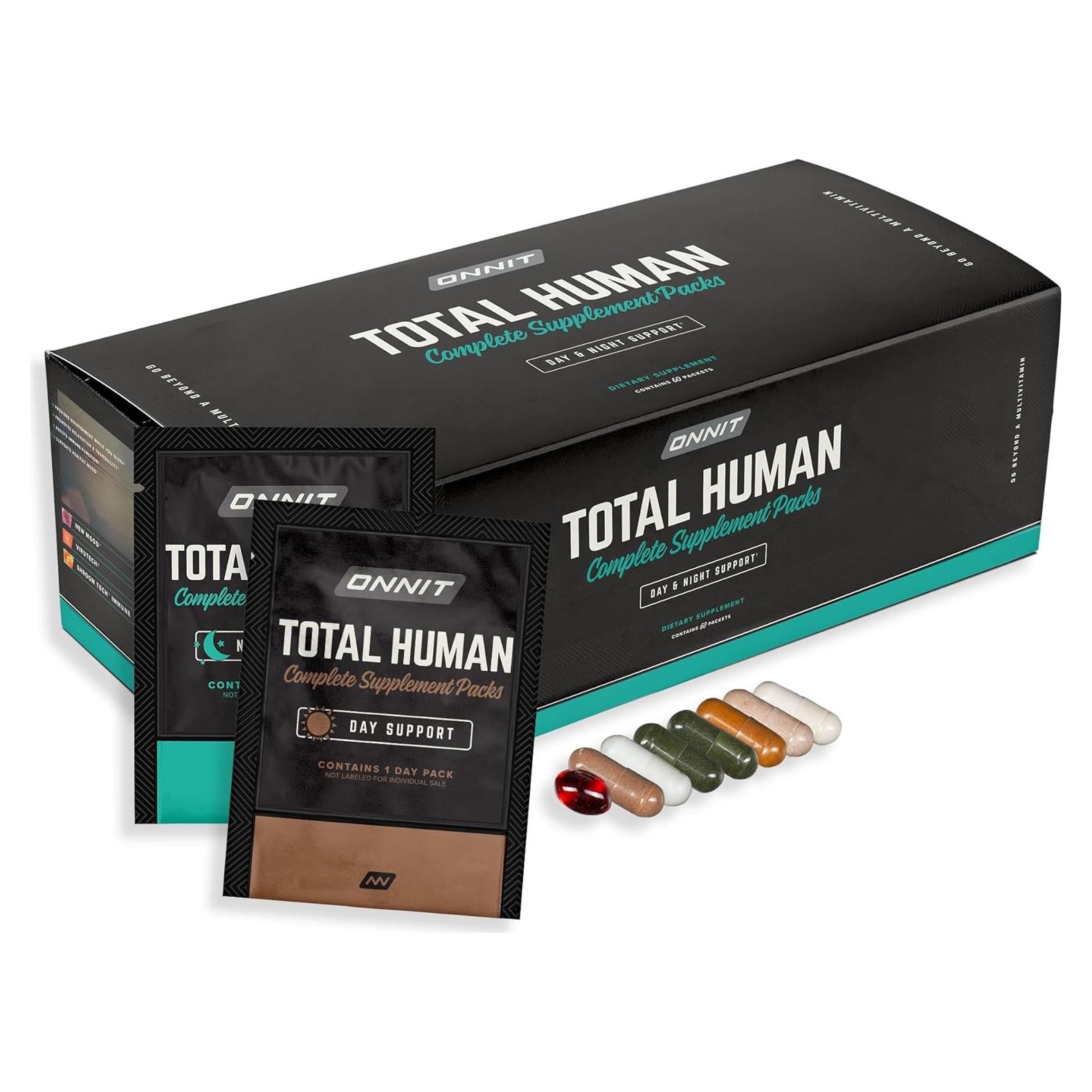 Onnit Total Human Multivitamínico 30 Paquetes Día y Noche