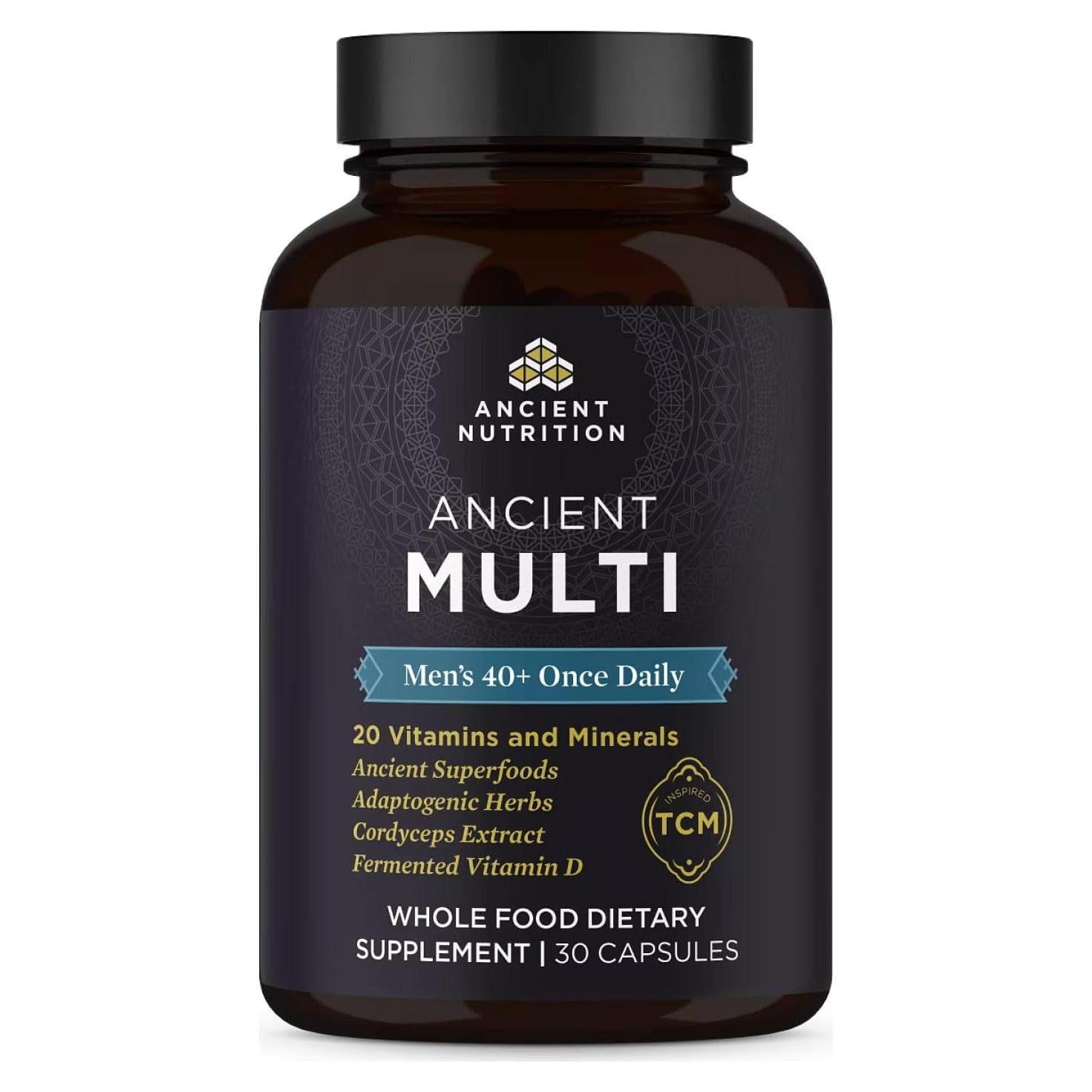 Multivitamínico para hombres 40+ Nutrición Antigua 30 cápsulas