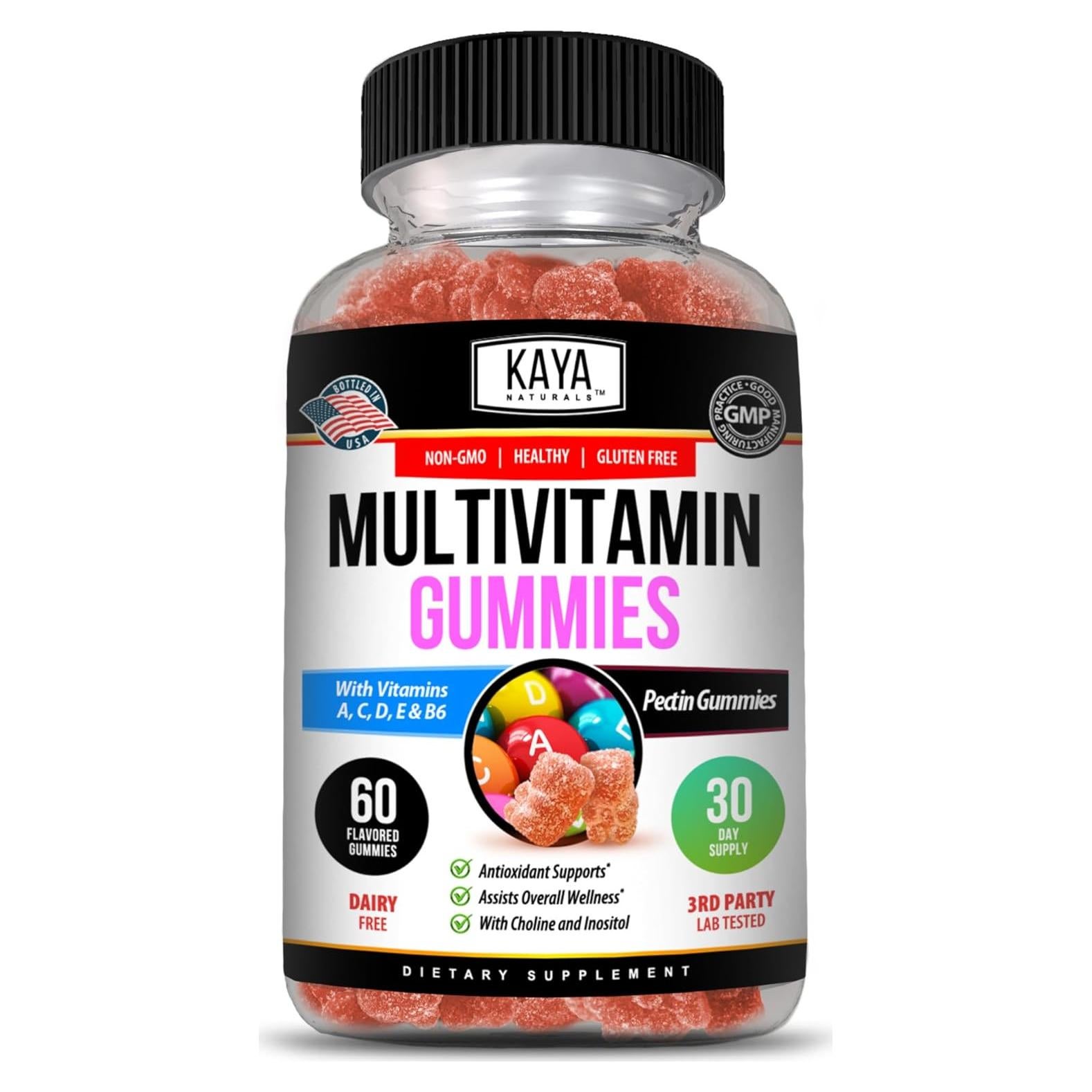 Gummy Multivitamínico Kaya Naturals 60 Unidades Sabor Fresa