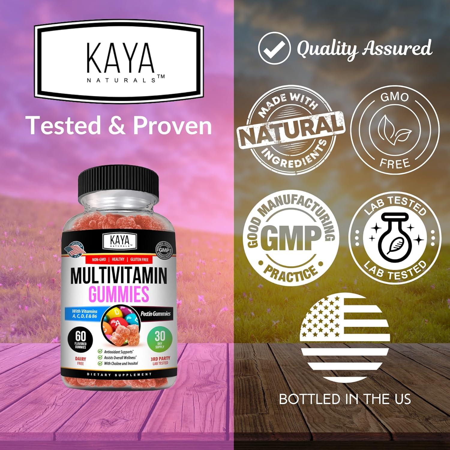 Gummy Multivitamínico Kaya Naturals 60 Unidades Sabor Fresa