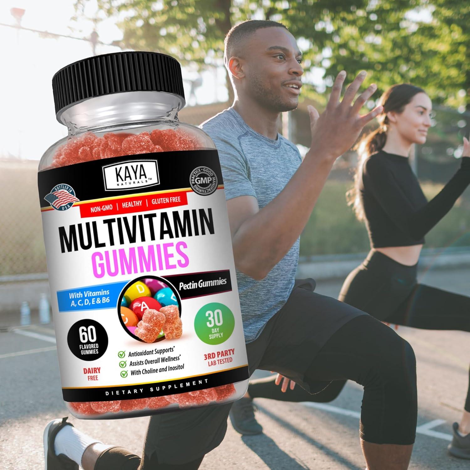 Gummy Multivitamínico Kaya Naturals 60 Unidades Sabor Fresa