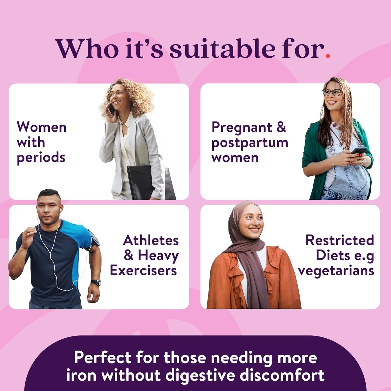 Suplemento de Hierro Activo 25mg + Multivitaminas Mujeres - 30 Cápsulas