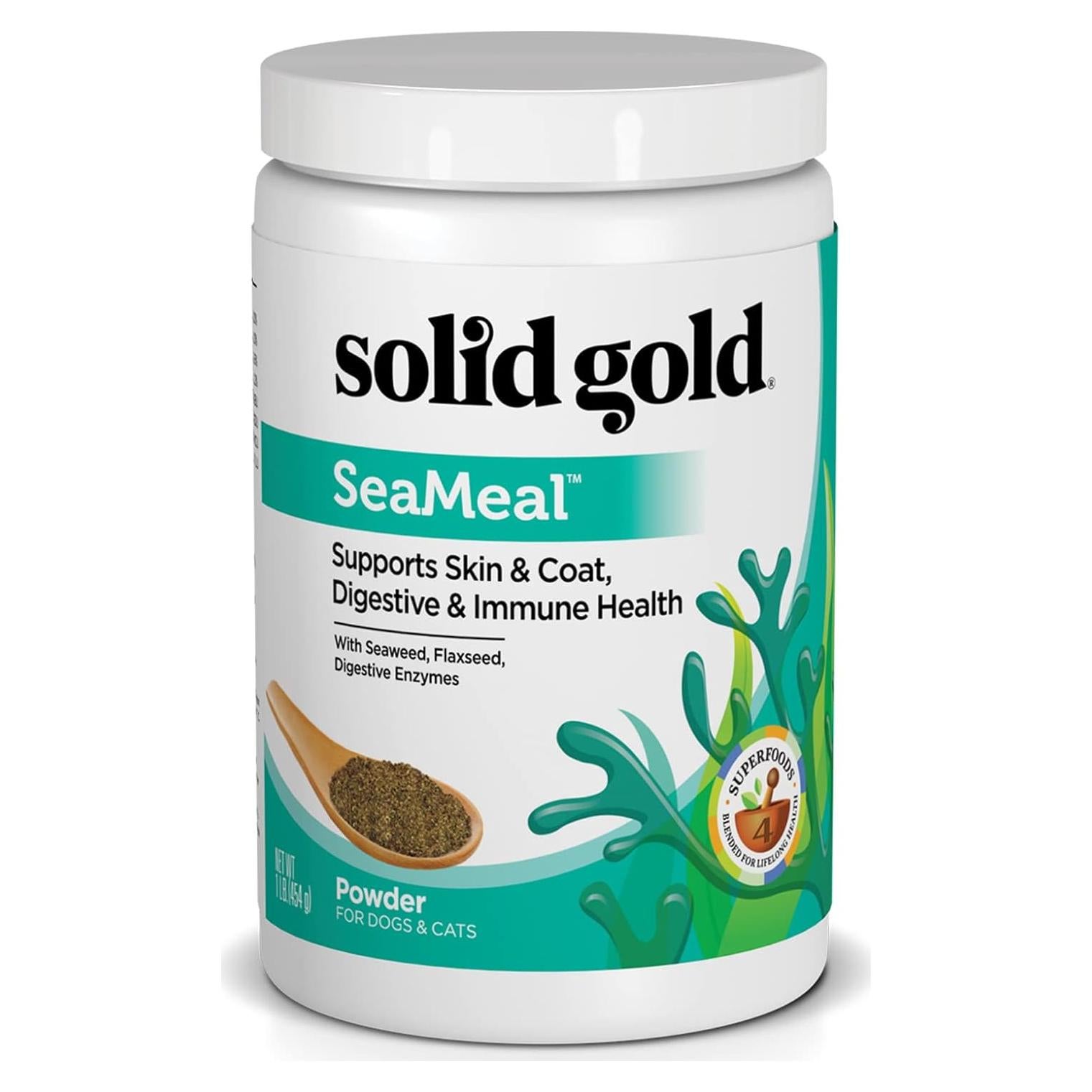 Polvo Multivitamínico Solid Gold 0.45 kg para Gatos y Perros