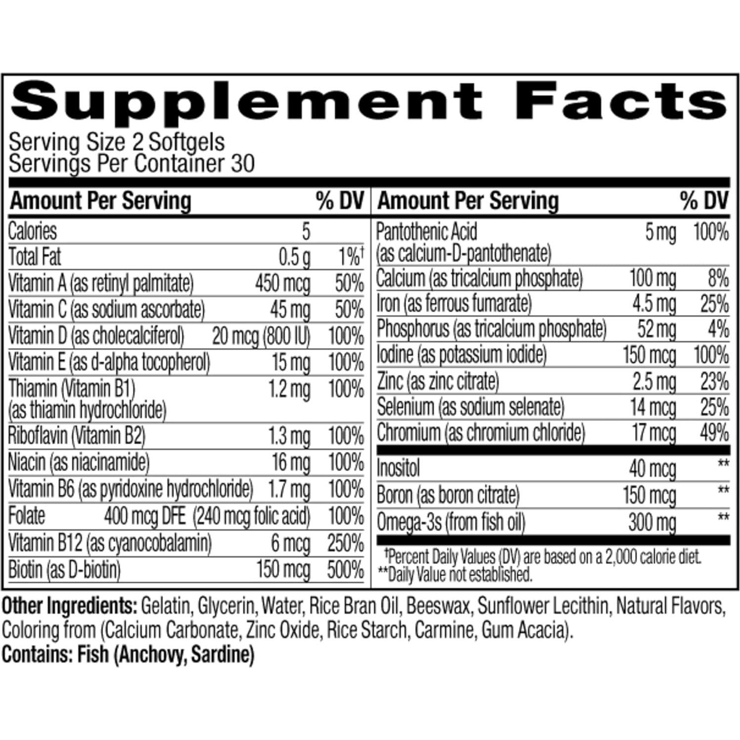 OLLY Multivitaminas Suaves para Mujeres 60 Unidades Omega-3