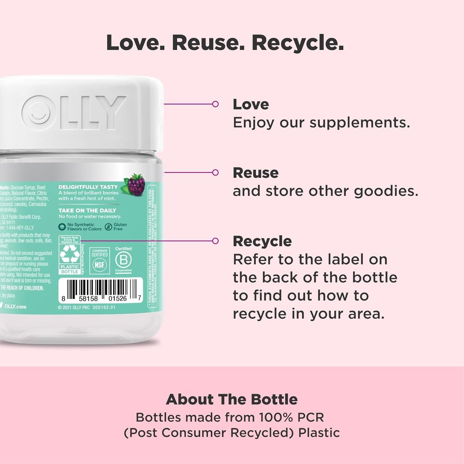 Gomitas OLLY para Piel Perfecta - 50 Unidades, Antioxidantes