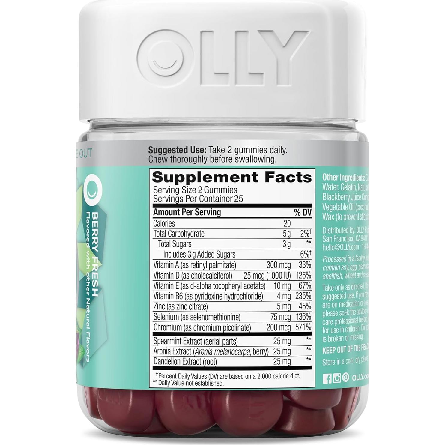 Gomitas OLLY para Piel Perfecta - 50 Unidades, Antioxidantes