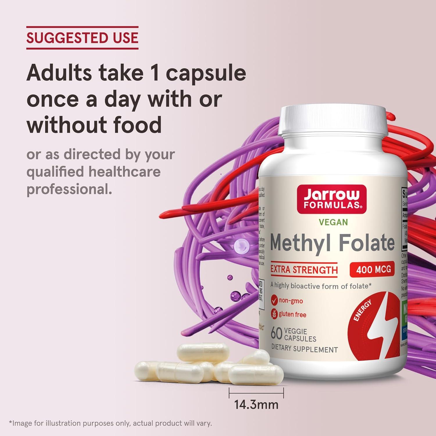 Suplemento Dietético Jarrow Folato Metílico 400 mcg 60 Cápsulas