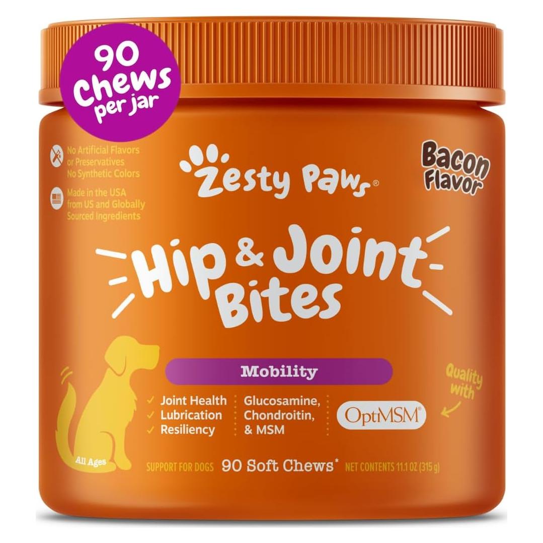 Suplemento Articular para Perros Zesty Paws - Glucosamina 90 Unidades