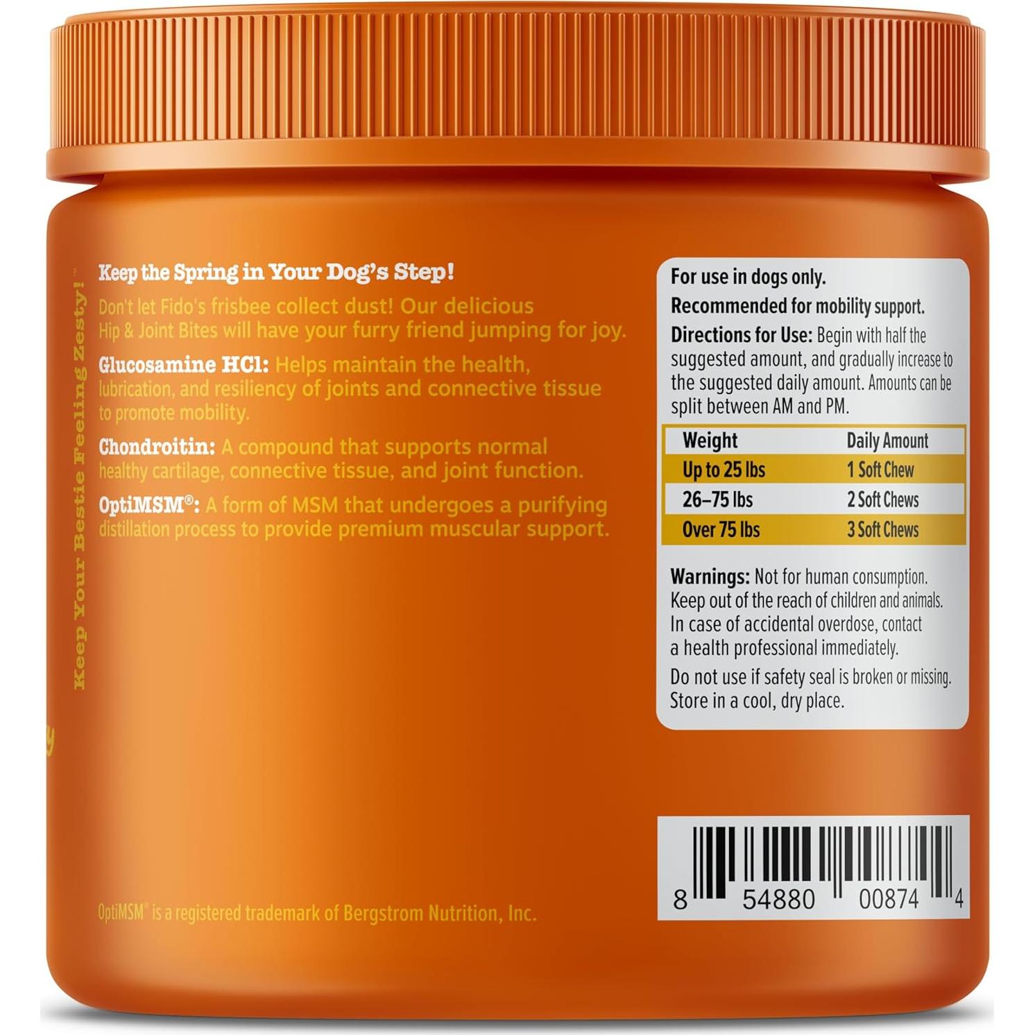 Suplemento Articular para Perros Zesty Paws - Glucosamina 90 Unidades