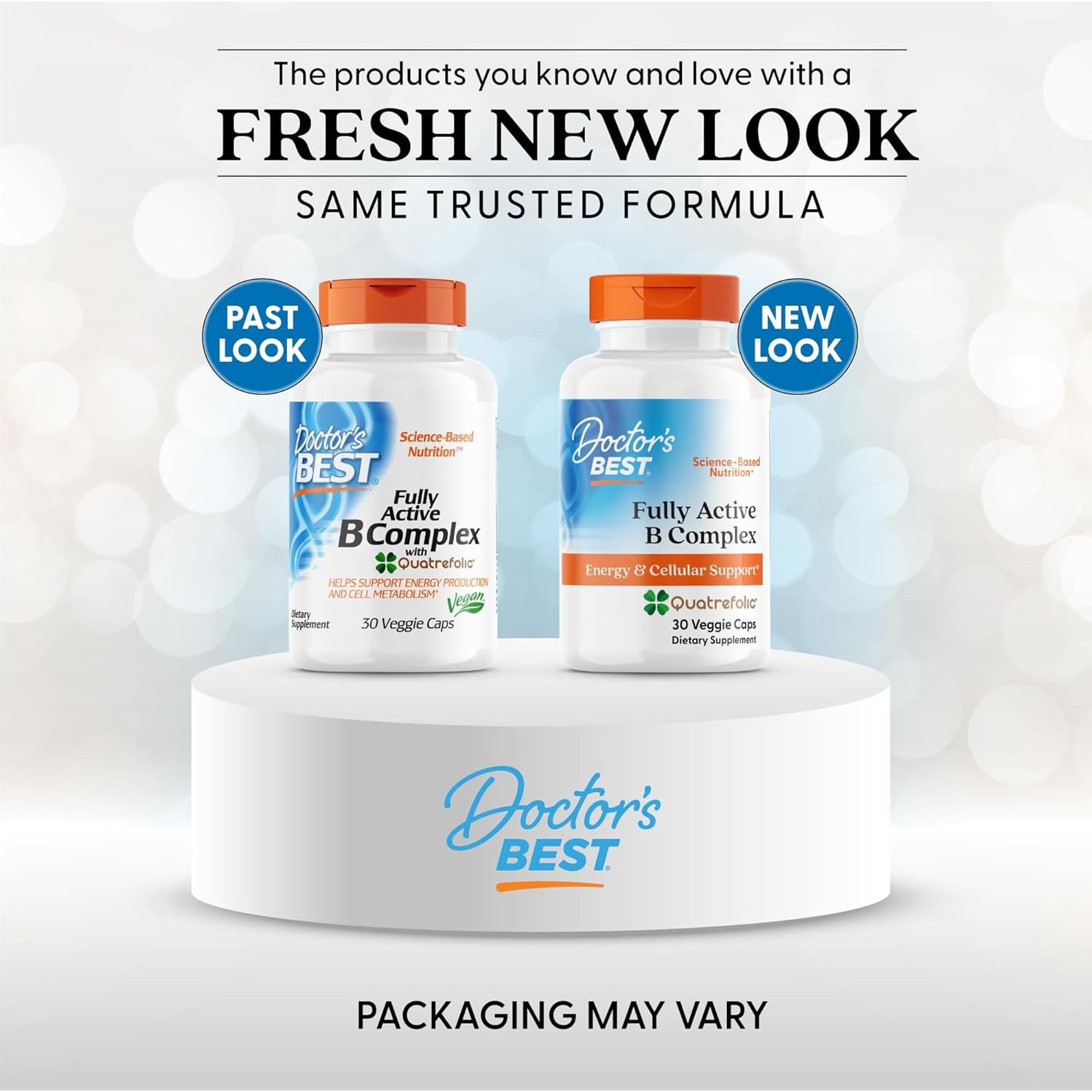 Complejo B Activo Doctor's Best 30 Cápsulas Veganas