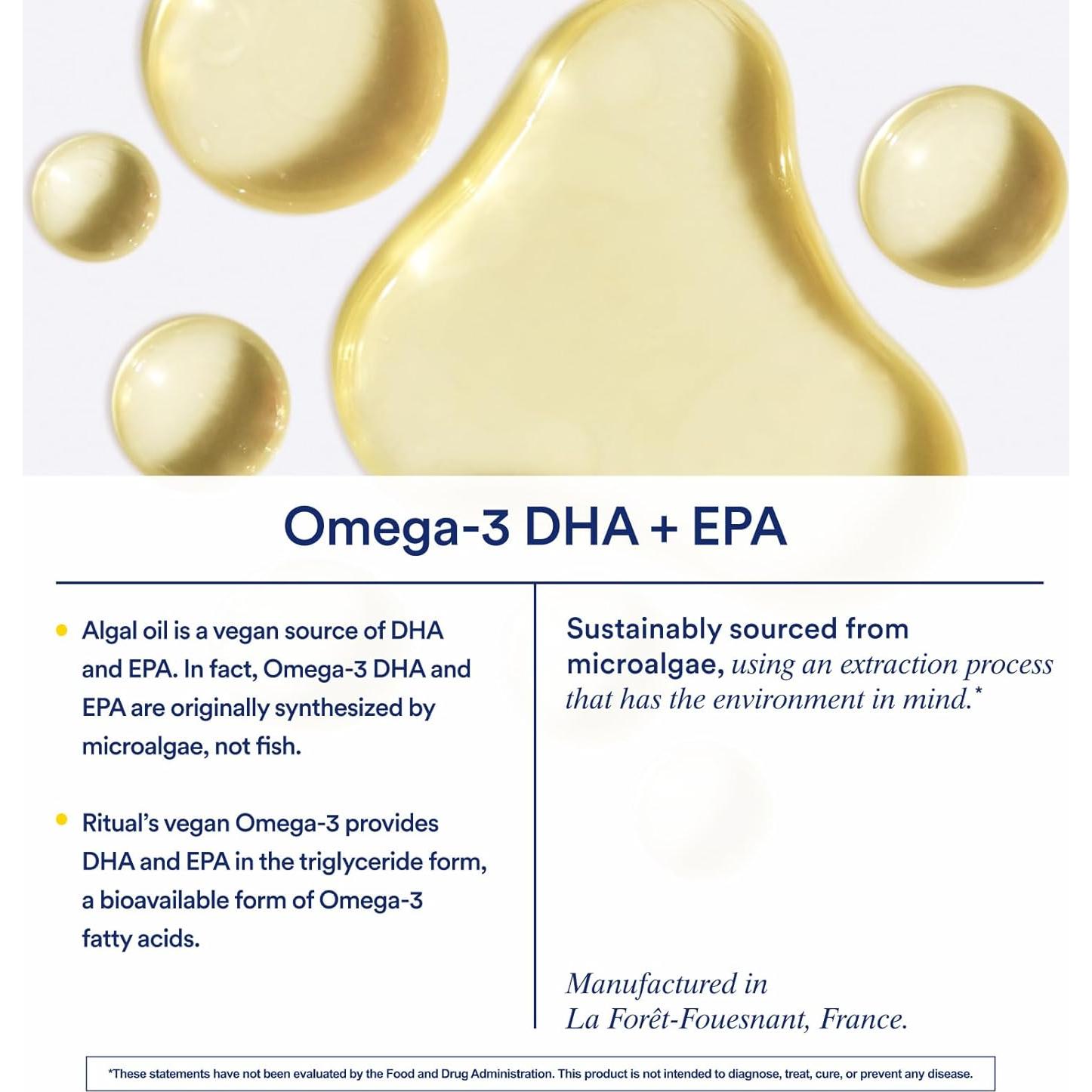 Omega 3 Vegano Ritual 500mg DHA EPA 30 Cápsulas