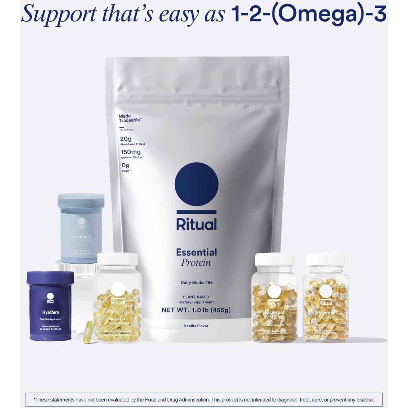 Omega 3 Vegano Ritual 500mg DHA EPA 30 Cápsulas