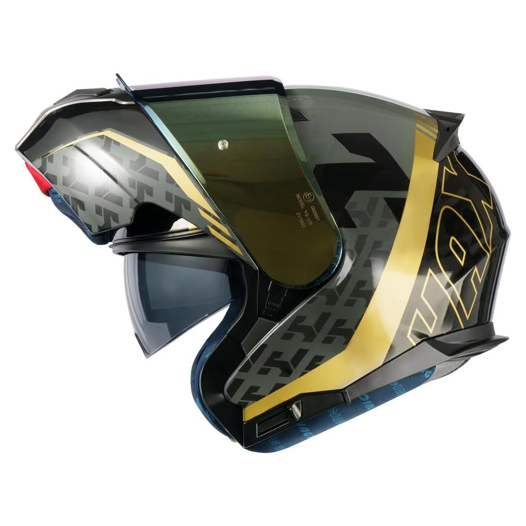 Casco HAX Modular Flip-Up Wind Gold 2.19 kg Aprobado DOT/ECE