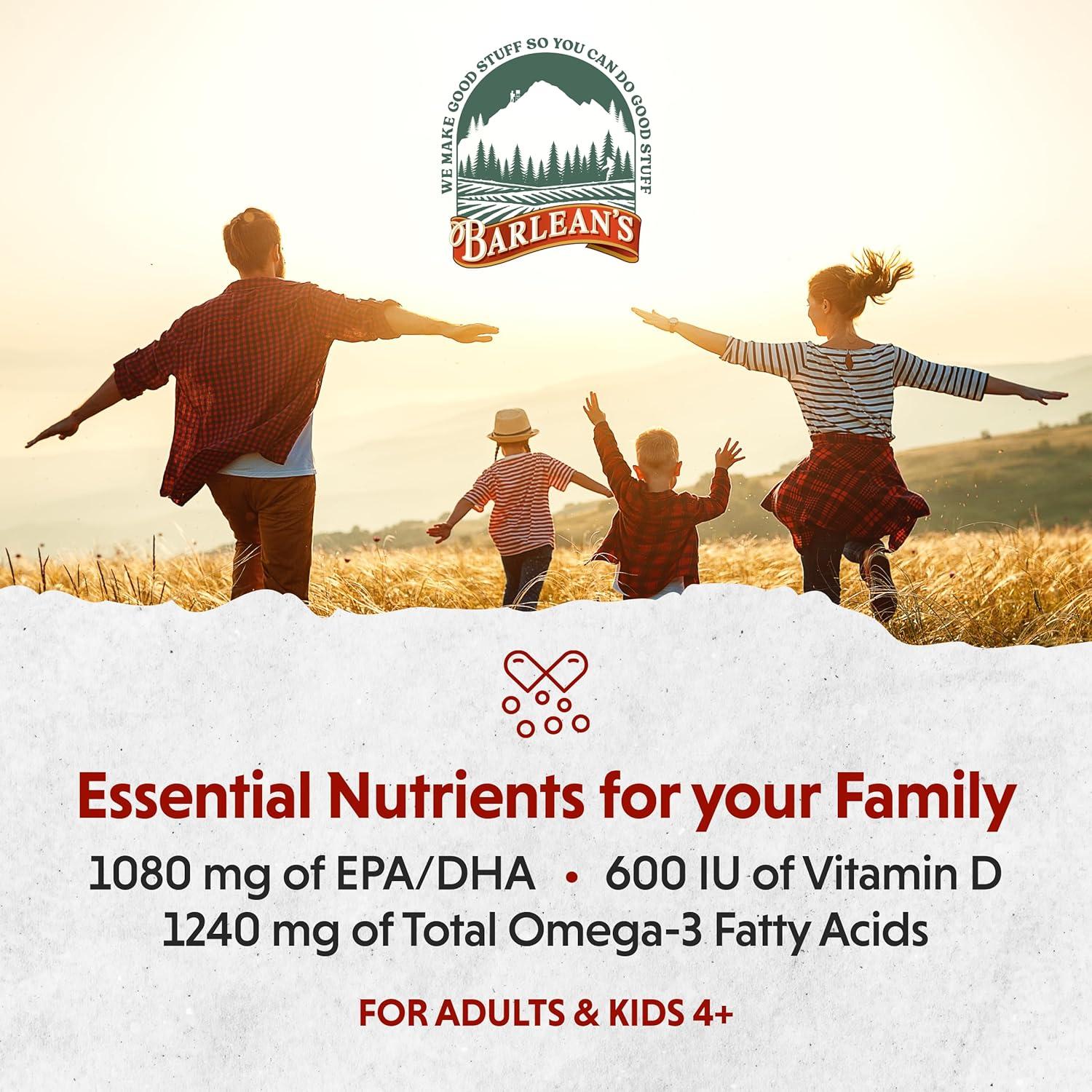 Suplemento Líquido Omega 3 Barlean's Mango Durazno 473ml