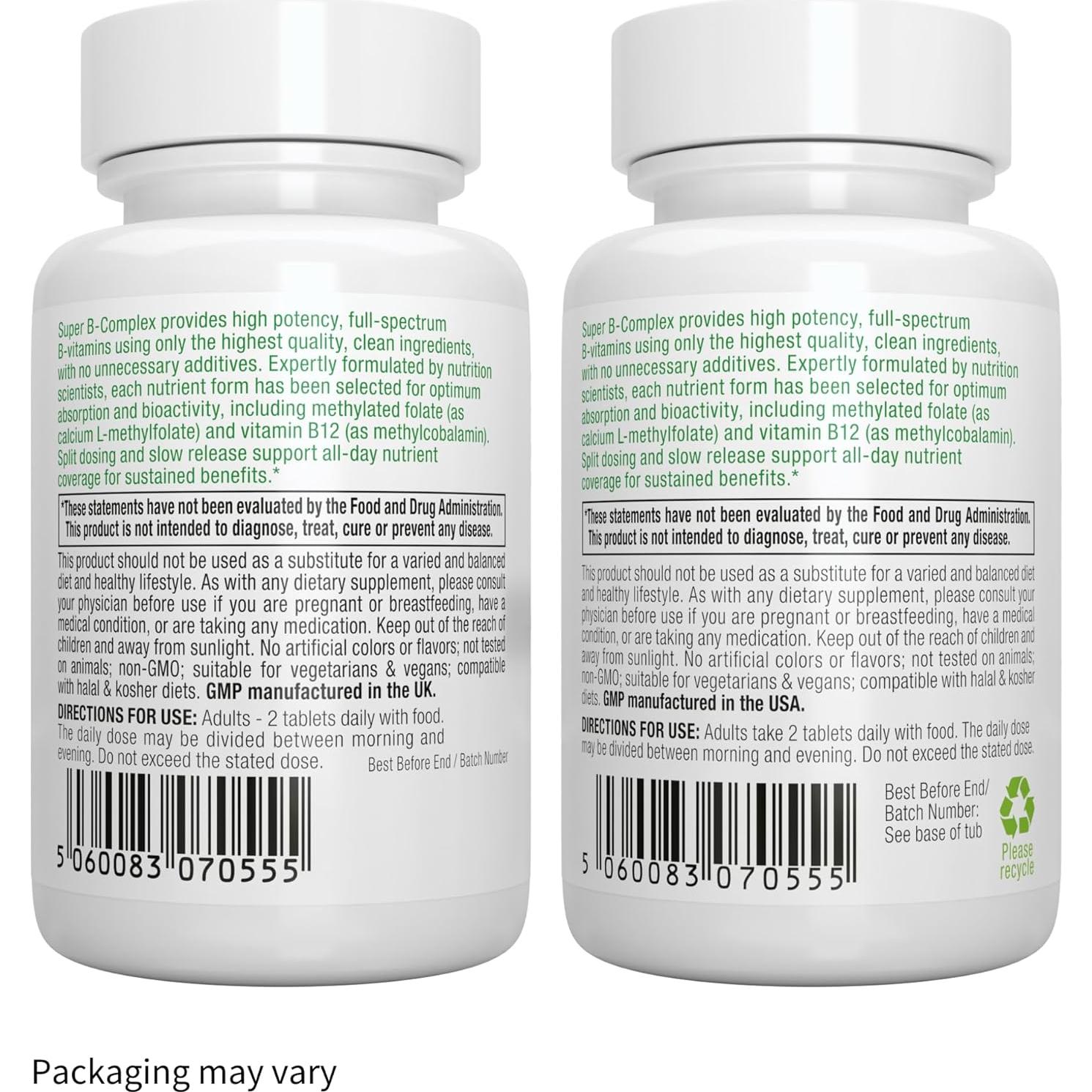 Suplemento Vitaminas B Metiladas Igennus 60 Tabletas Veganas