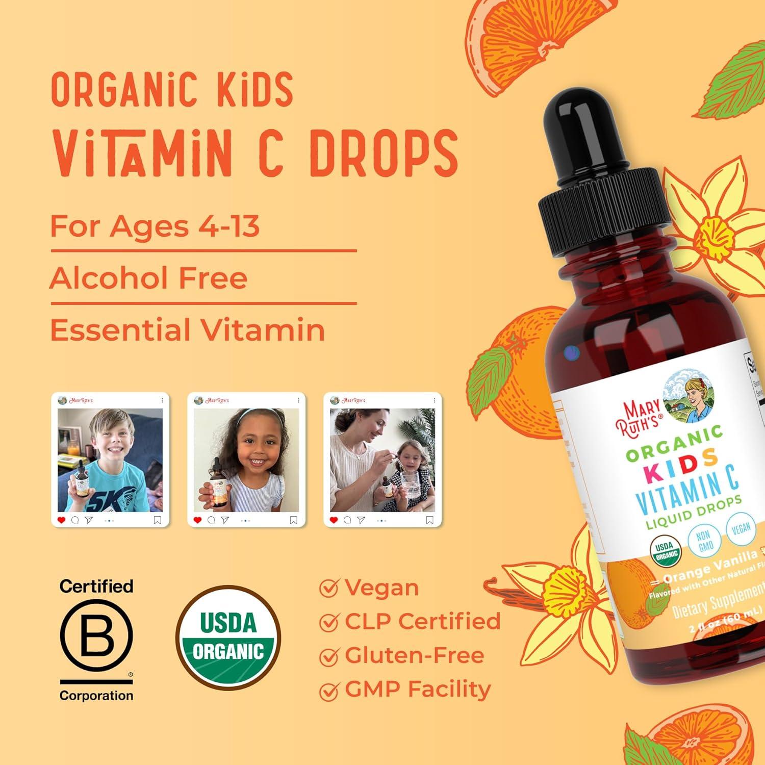 Gotas de Vitamina C para Niños MaryRuth 59ml Orgánica