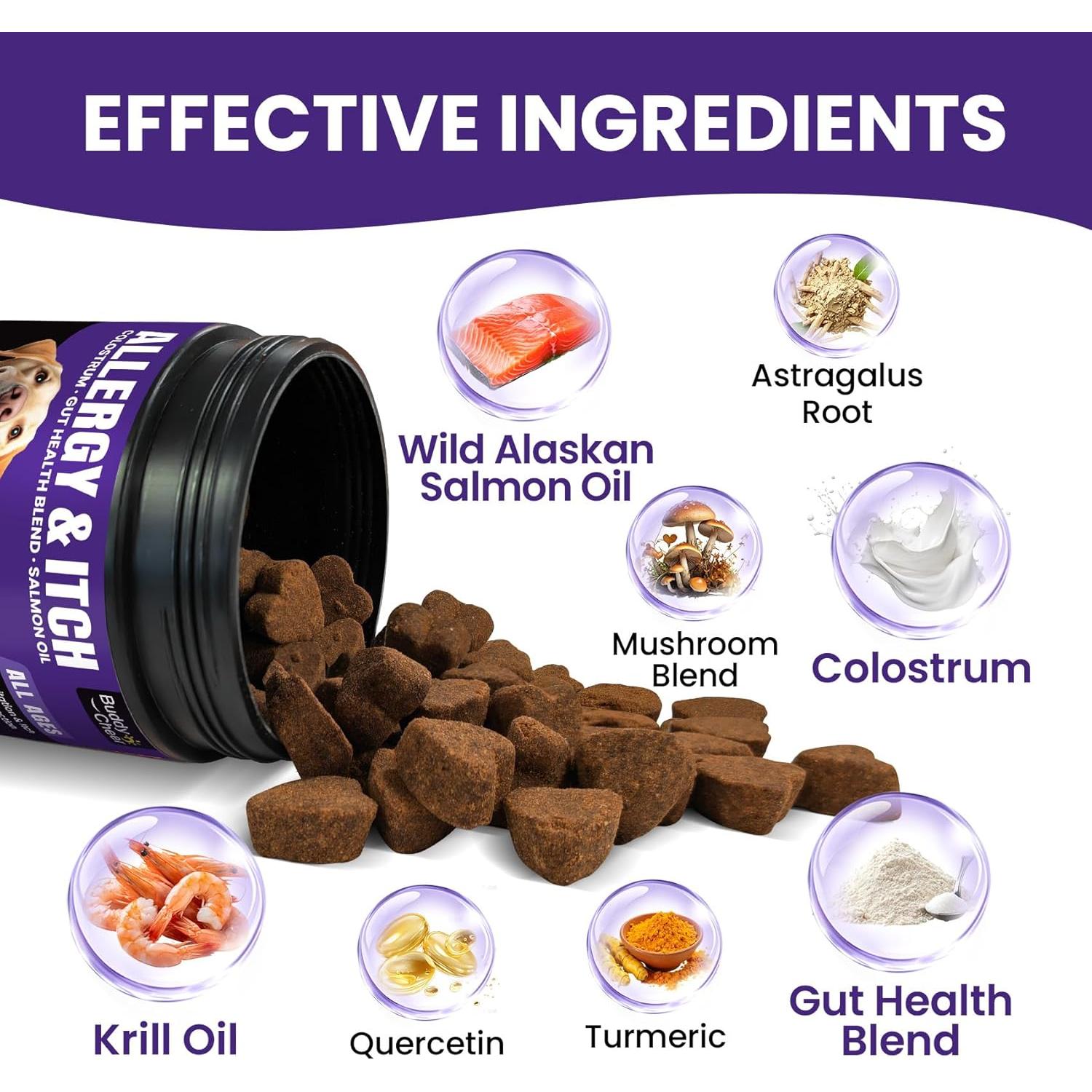 Masticables Antipicazón BuddyCheer para Perros 180ct