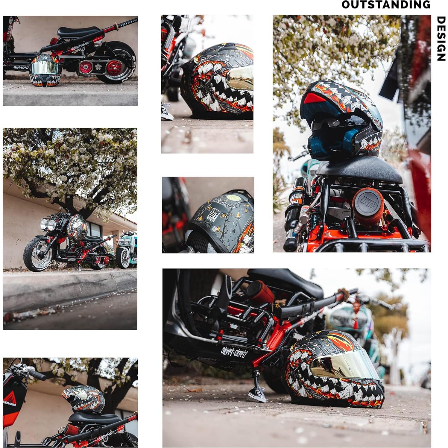 Casco HAX Modular Flip-Up Mutant Grey XL - Ligero y Seguro