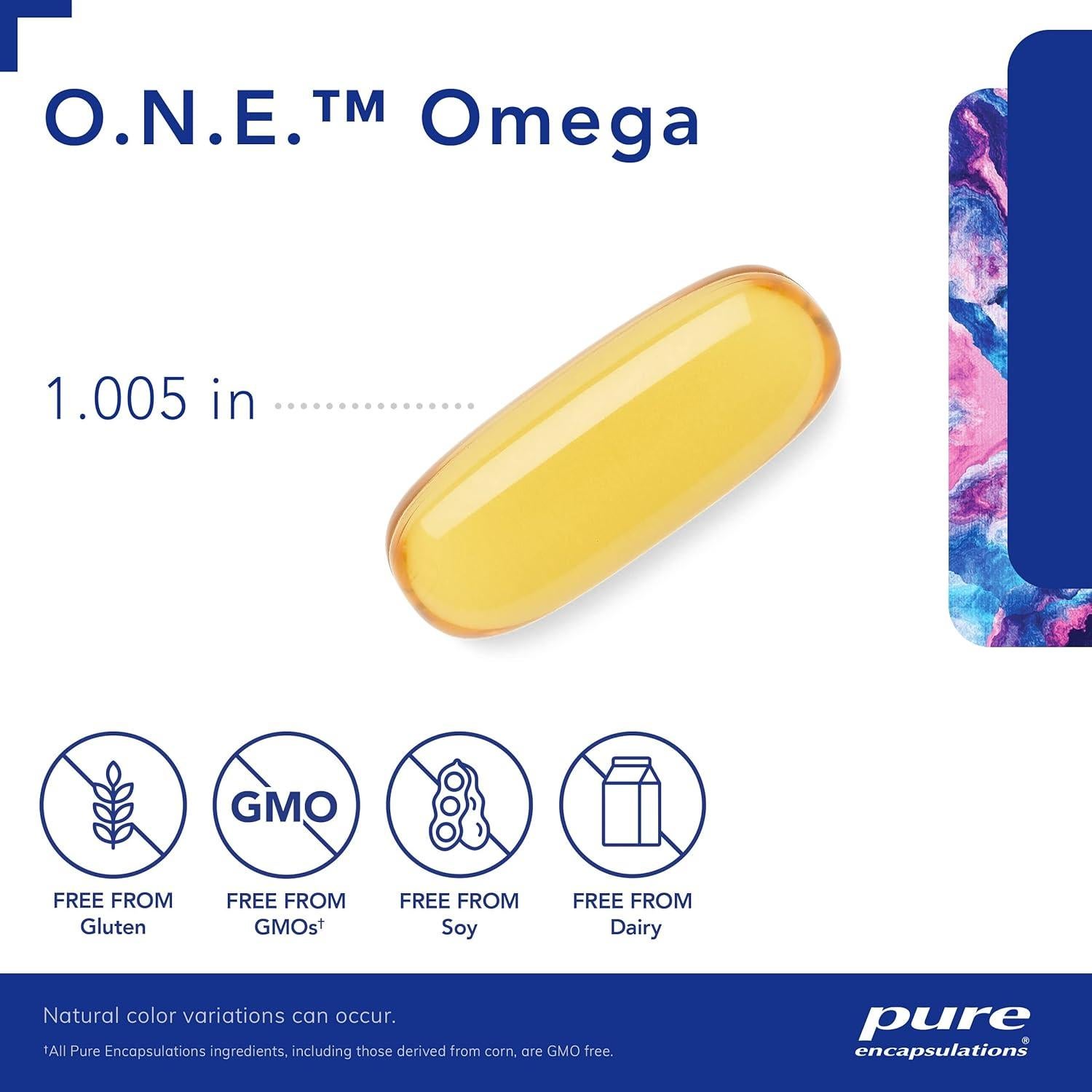 Suplemento Omega-3 Pure Encapsulations O.N.E. 60 Cápsulas