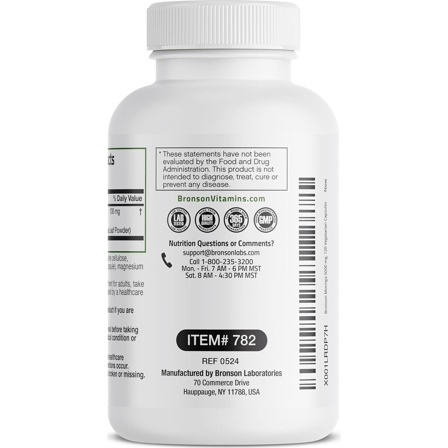 Cápsulas de Moringa Bronson 5000 mg - 120 Unidades